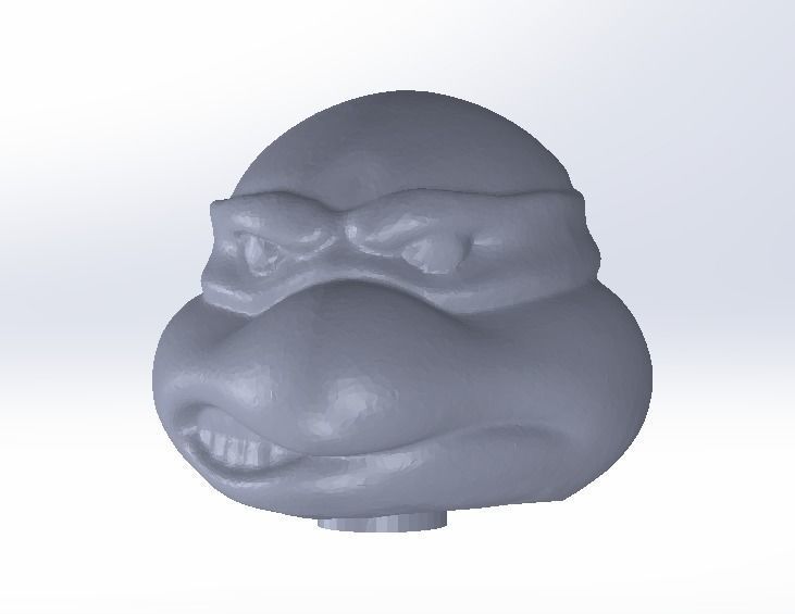 TMNT Head Action Figure 3D print model_6