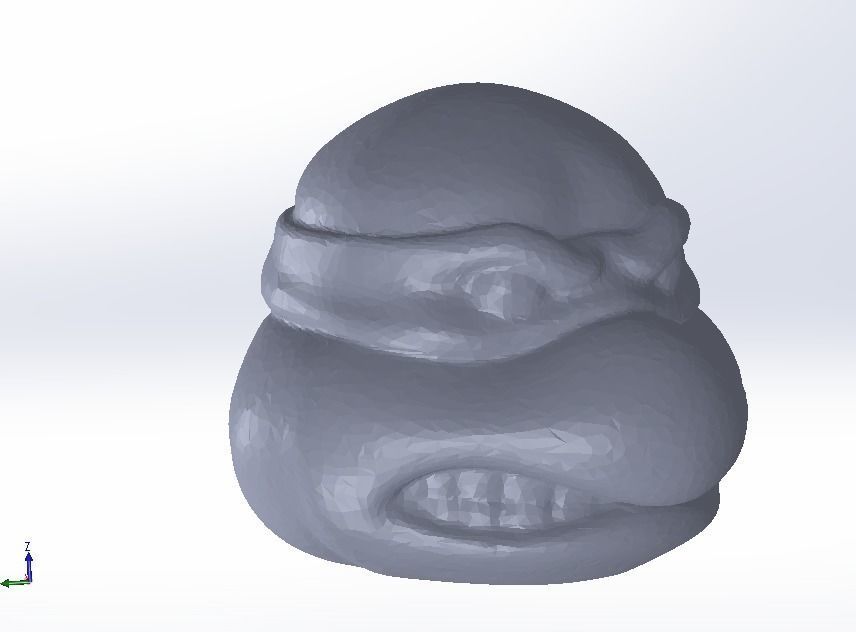 TMNT Head Action Figure 3D print model_5