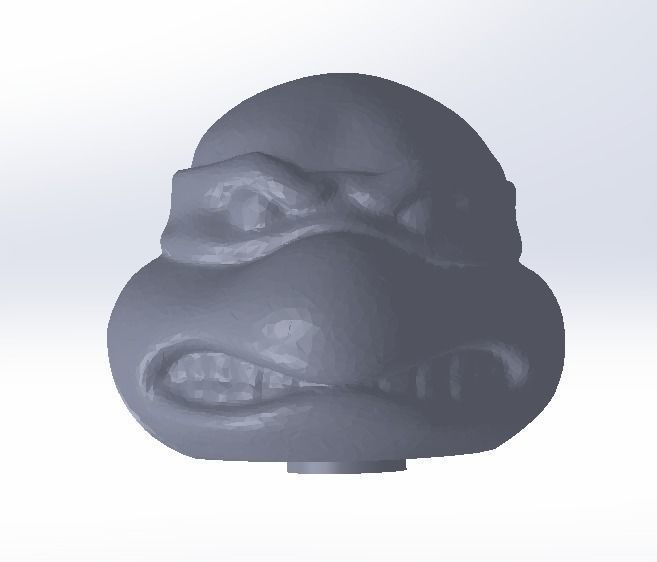 TMNT Head Action Figure 3D print model_8