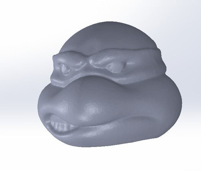 TMNT Head Action Figure 3D print model_9