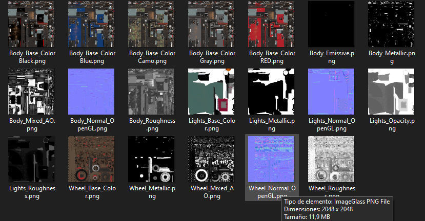 Generic Pickup Truck Lowpoly with PBR Textures Low-poly 3D model_15