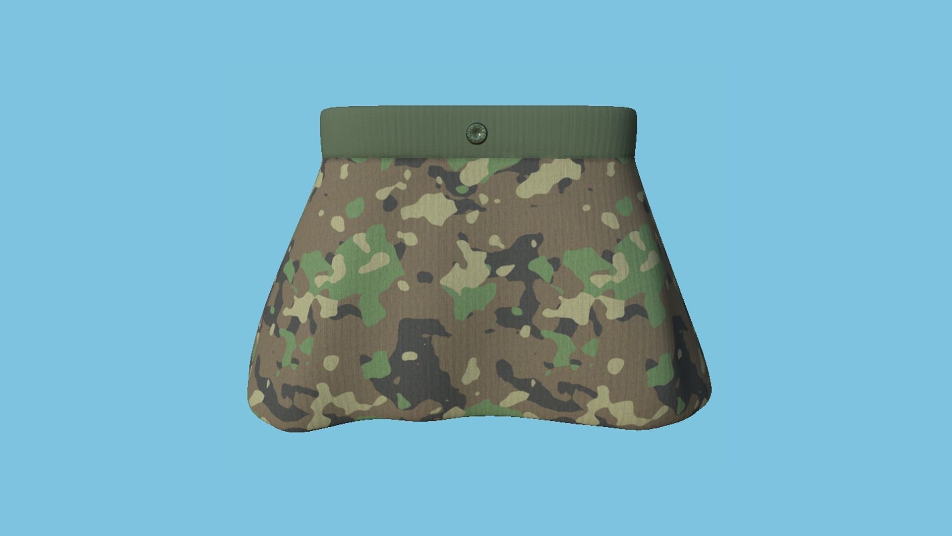 Camouflage Female Skirt - Character Fashion Design Low-poly 3D model_1