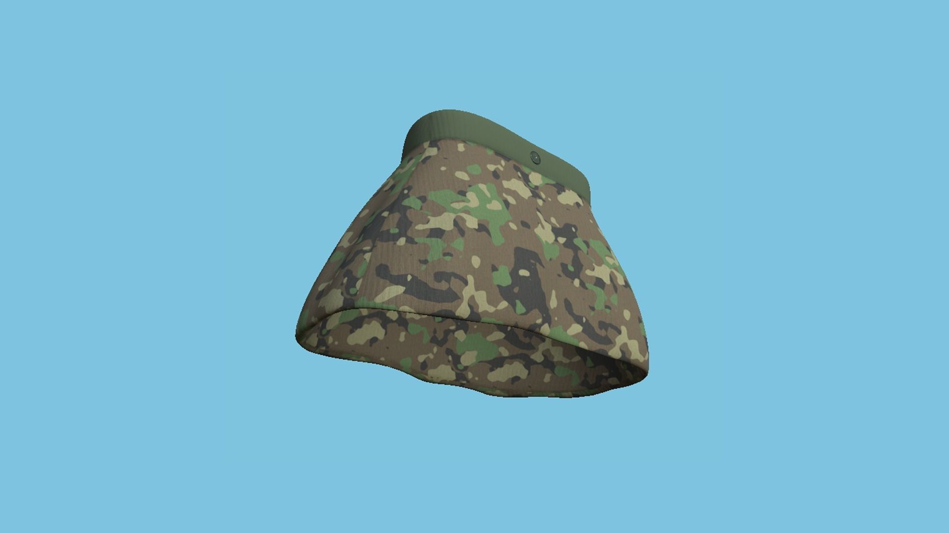 Camouflage Female Skirt - Character Fashion Design Low-poly 3D model_4