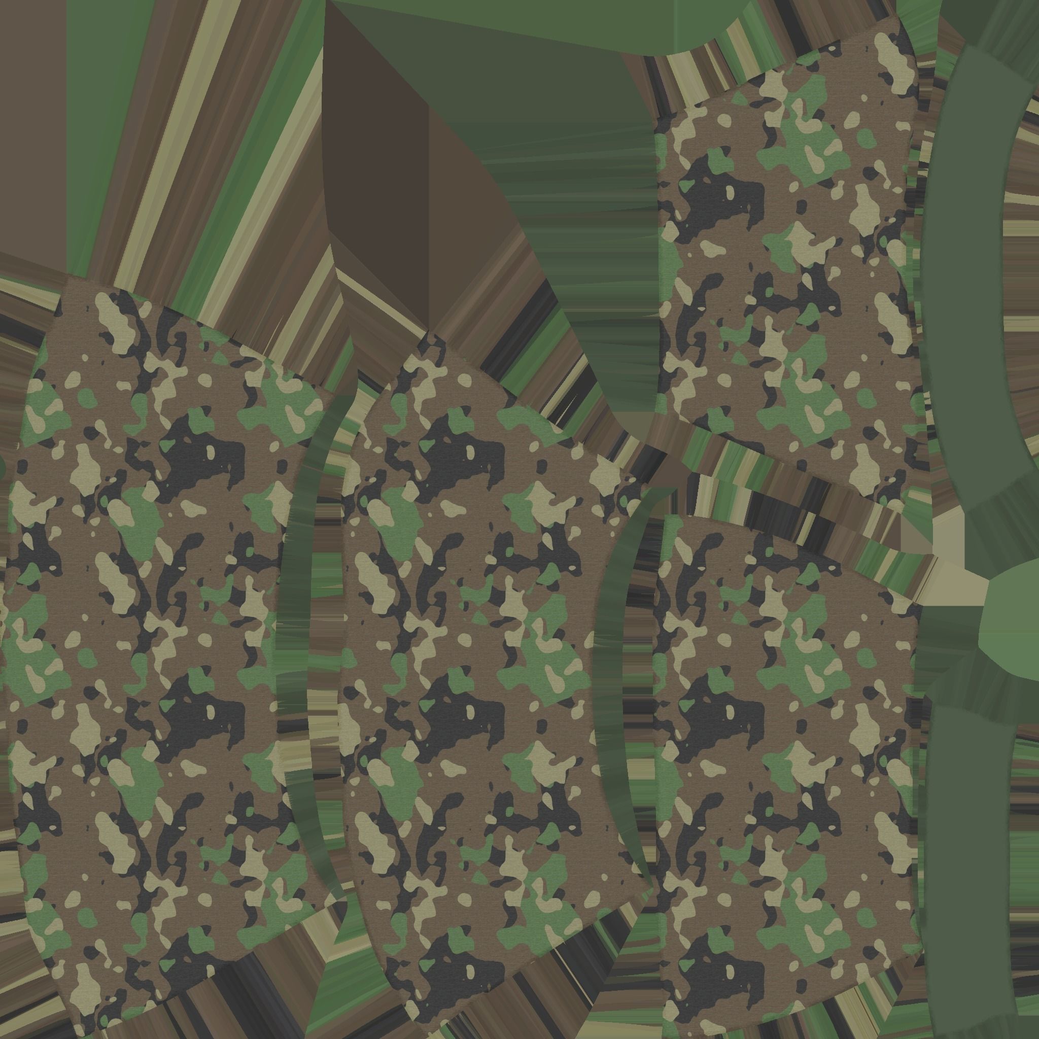 Camouflage Female Skirt - Character Fashion Design Low-poly 3D model_12