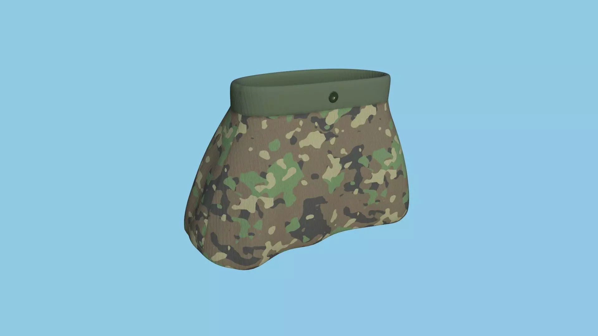Camouflage Female Skirt - Character Fashion Design Low-poly 3D model_0