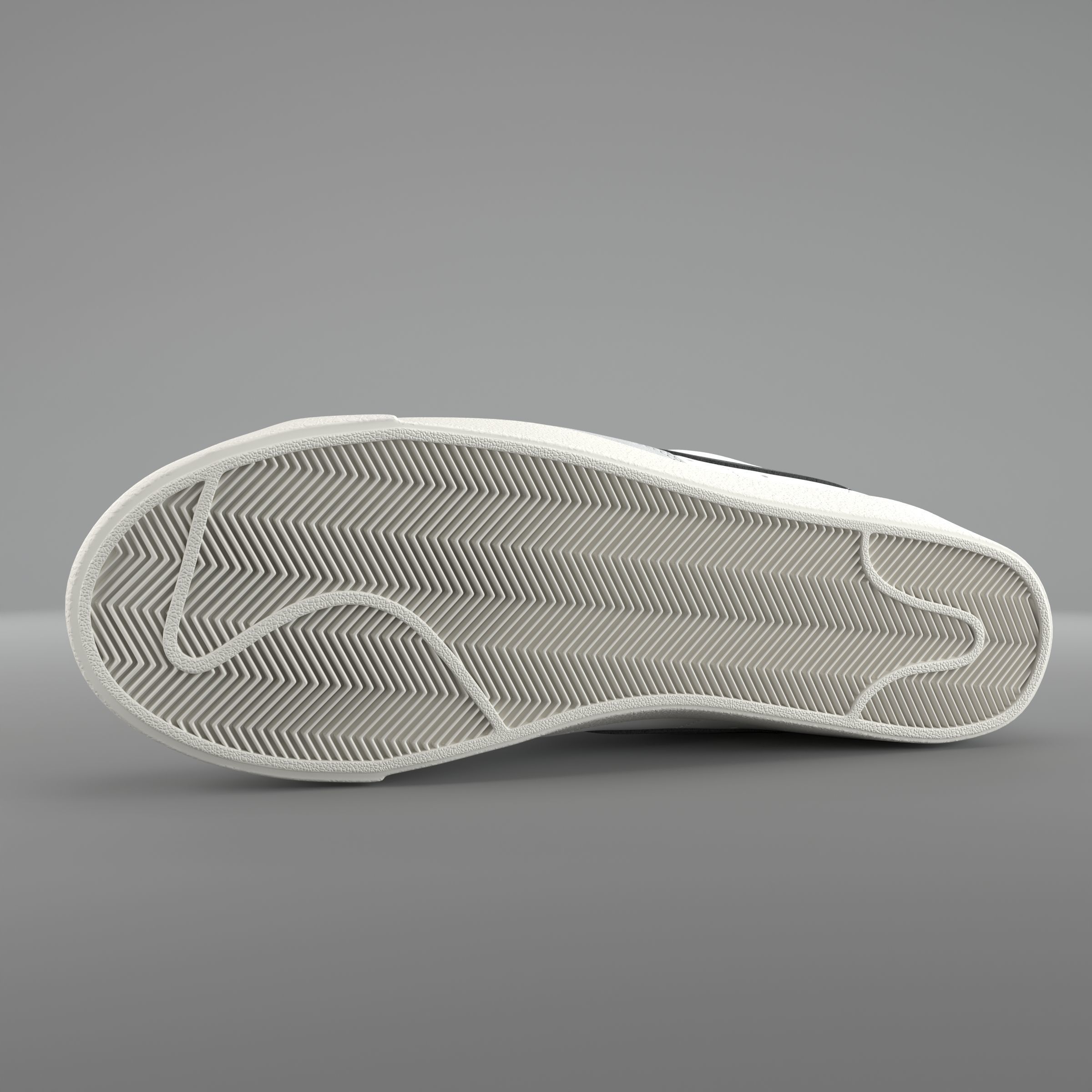 Nike Blazer Mid 77 Vintage PBR Low-poly 3D model_7