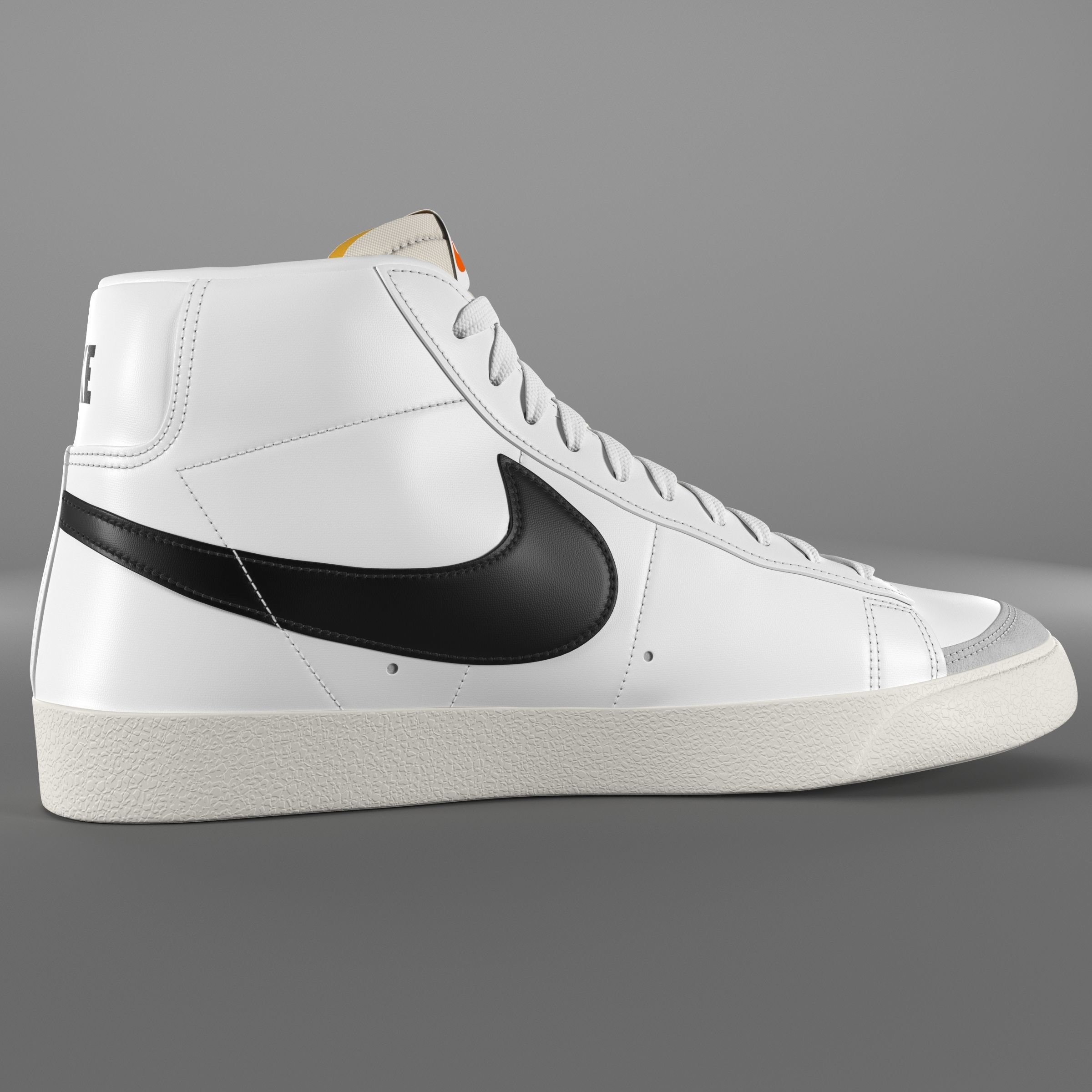 Nike Blazer Mid 77 Vintage PBR Low-poly 3D model_6