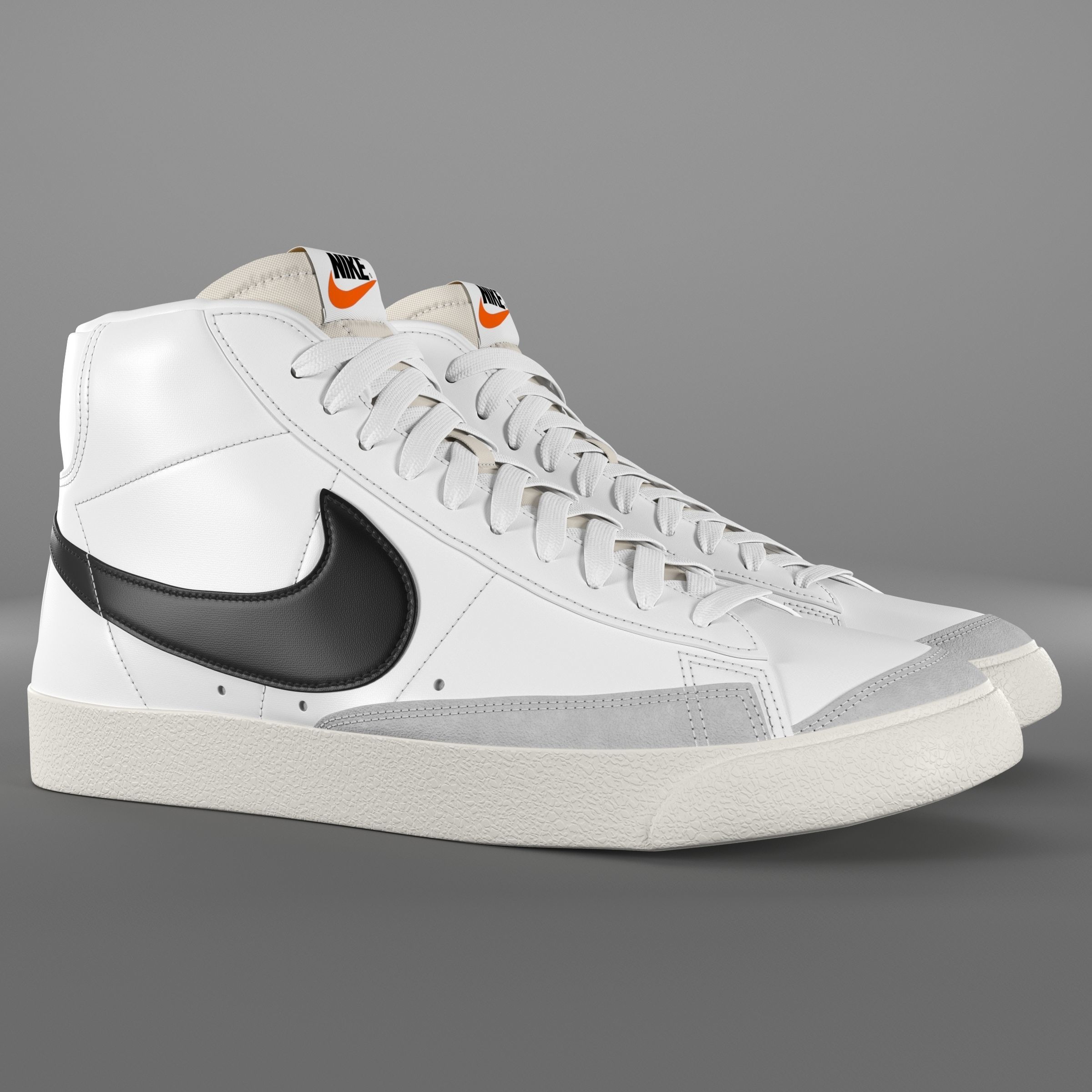 Nike Blazer Mid 77 Vintage PBR Low-poly 3D model_1