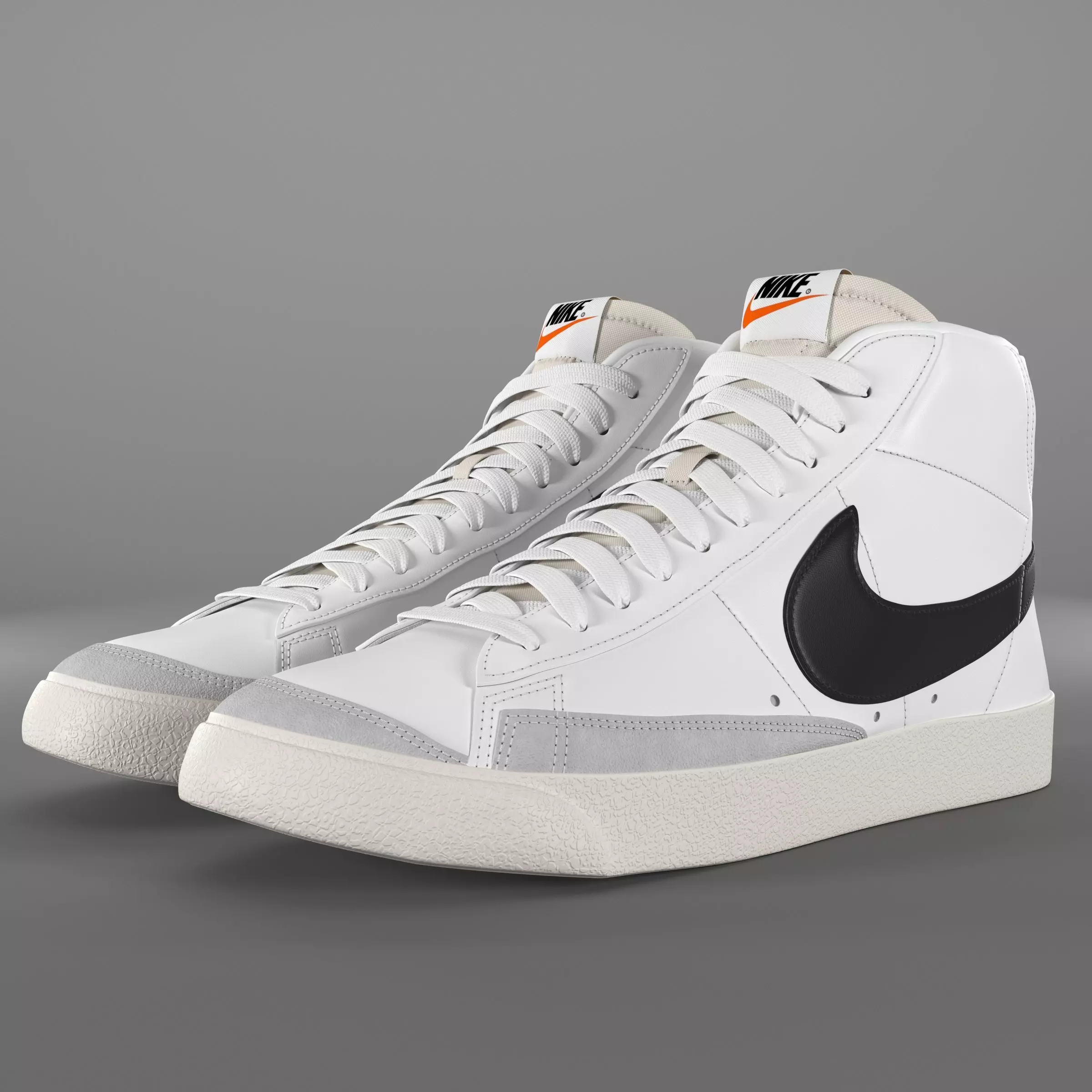 Nike Blazer Mid 77 Vintage PBR Low-poly 3D model_0