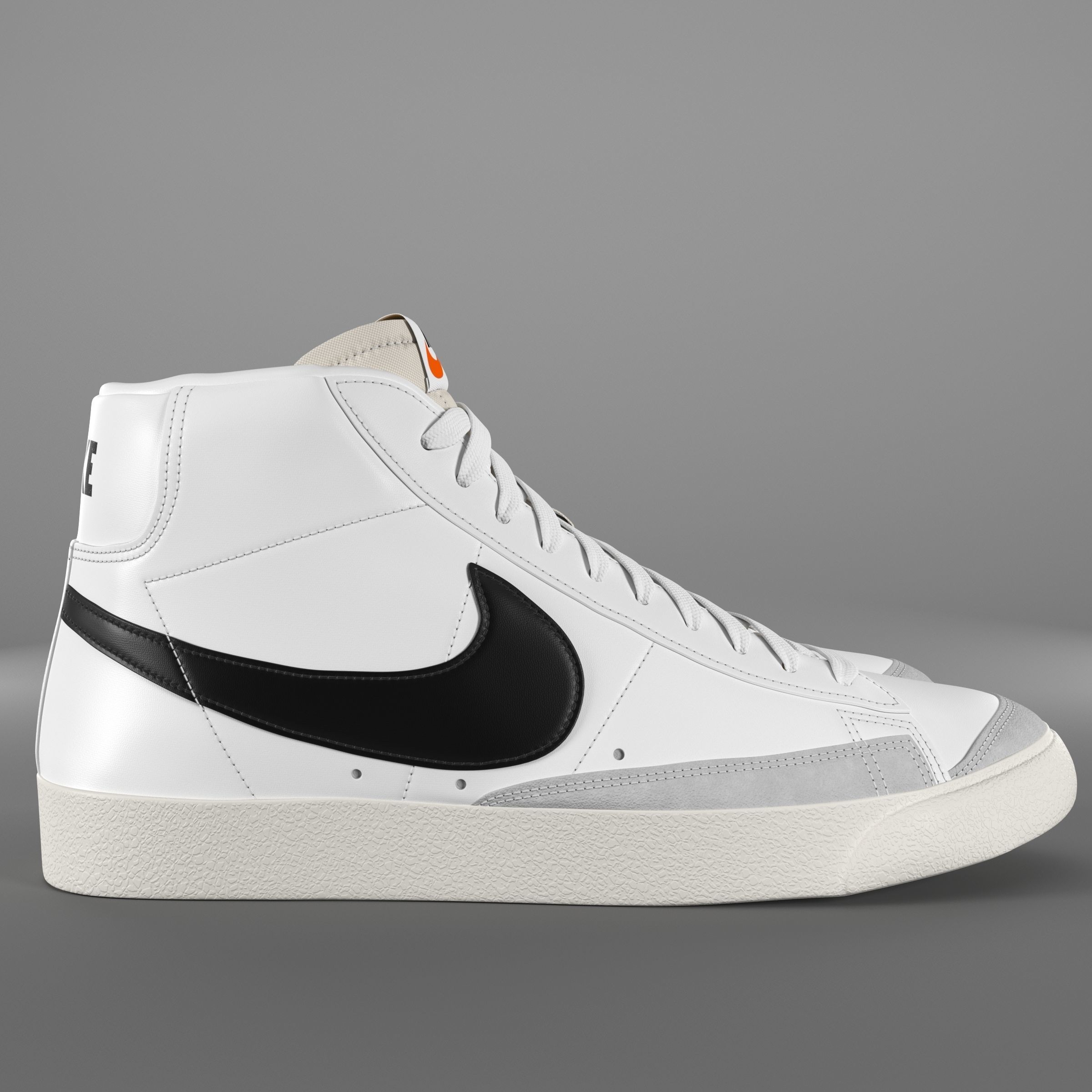 Nike Blazer Mid 77 Vintage PBR Low-poly 3D model_2
