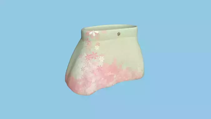 Flowers Female Skirt - Character Fashion Design Low-poly 3D model Flowers Female Skirt - Character Fashion Design Low-poly 3D model