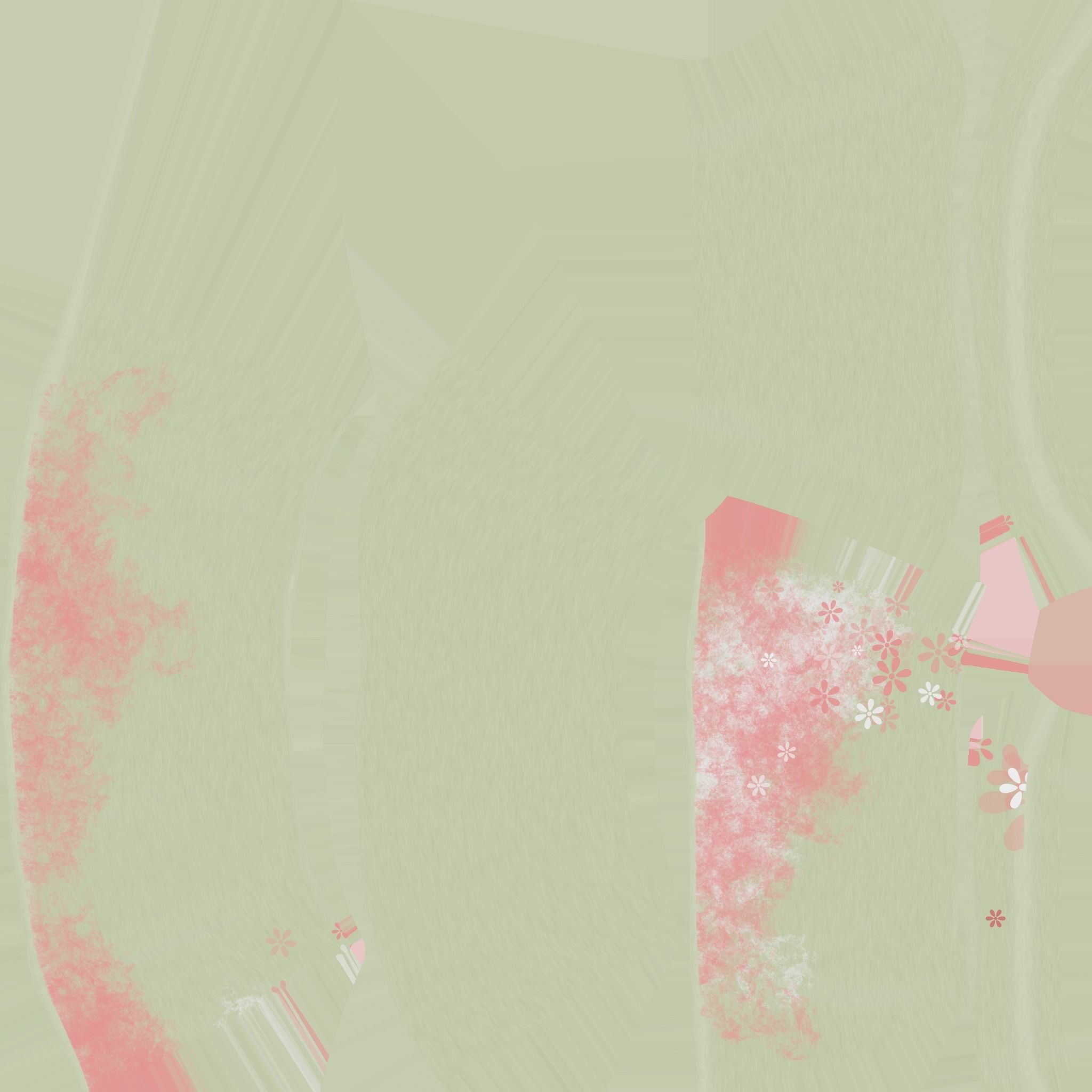 Flowers Female Skirt - Character Fashion Design Low-poly 3D model_14