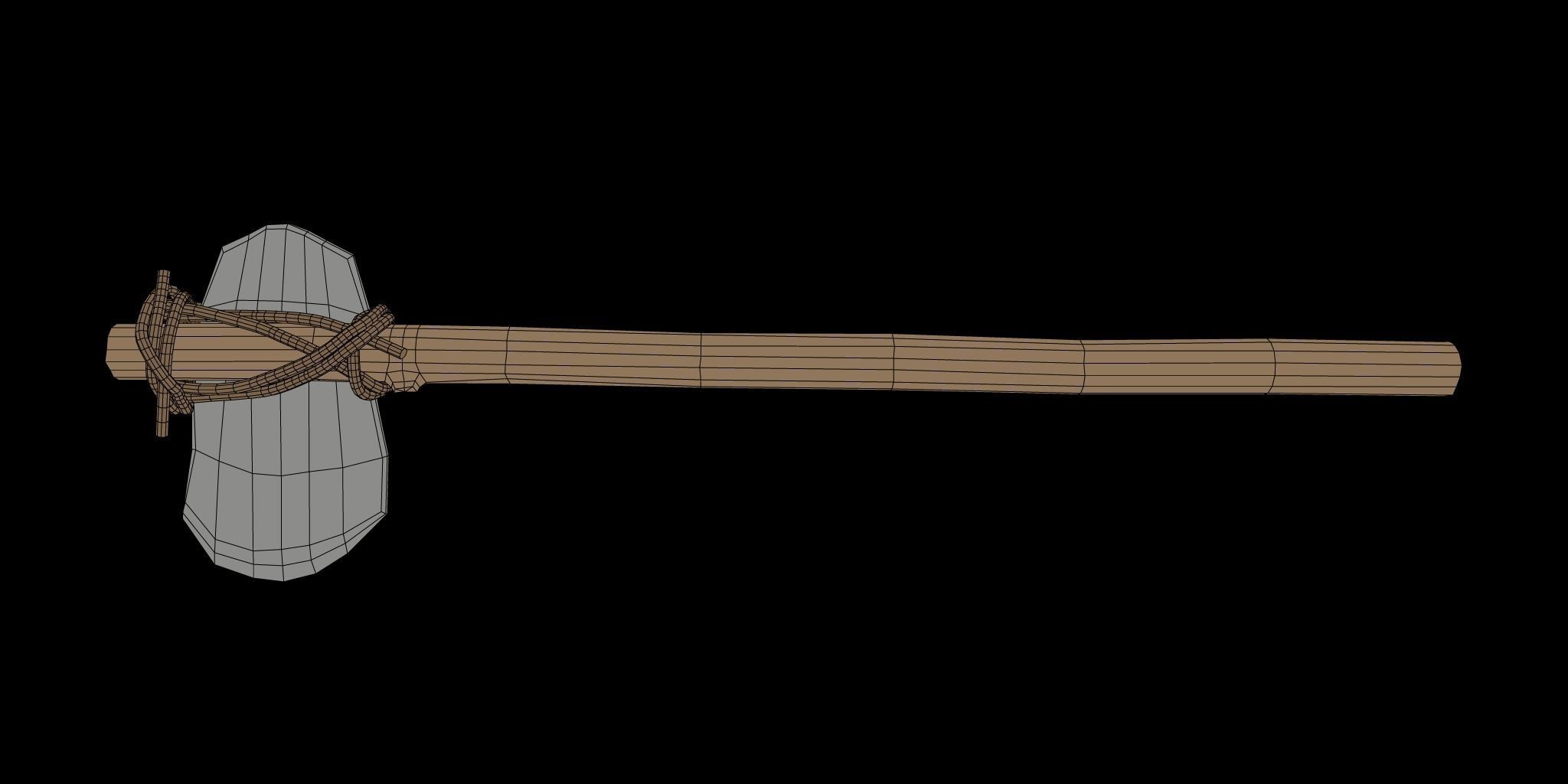 Rock Axe Low-poly 3D model_13