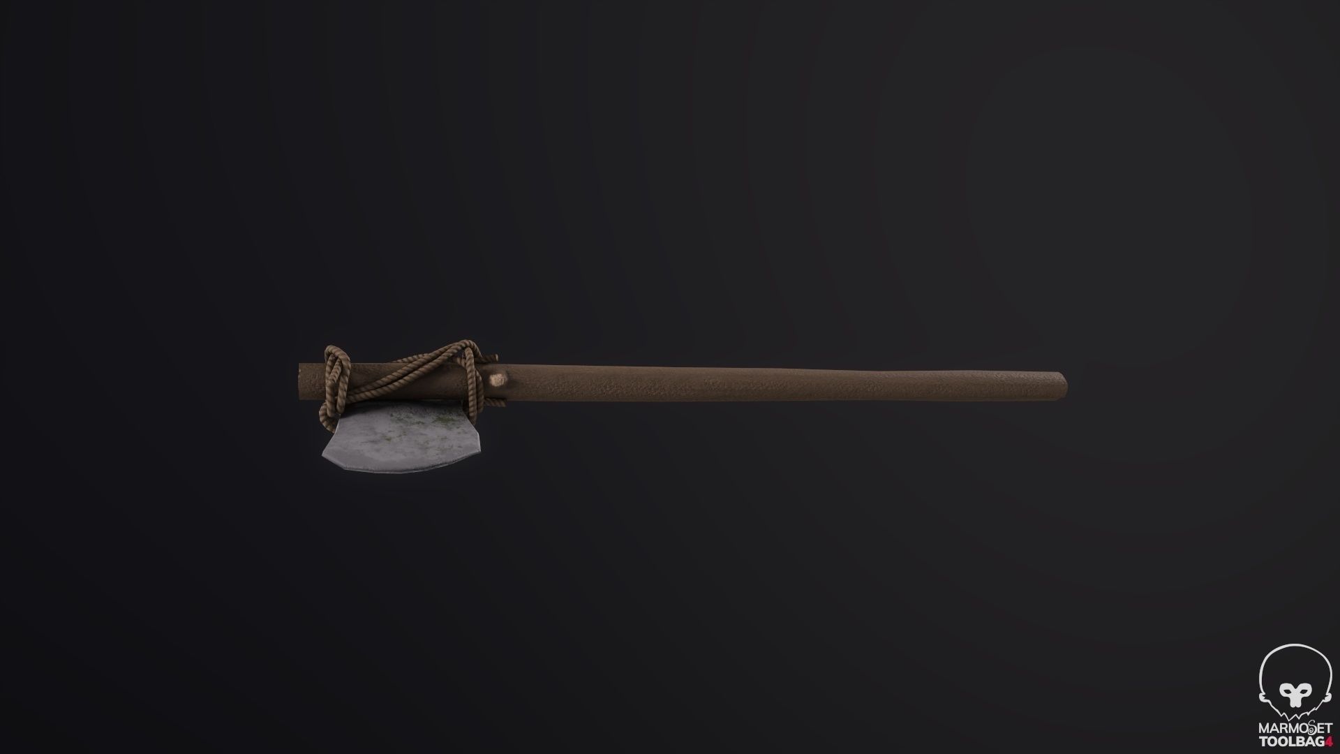Rock Axe Low-poly 3D model_3
