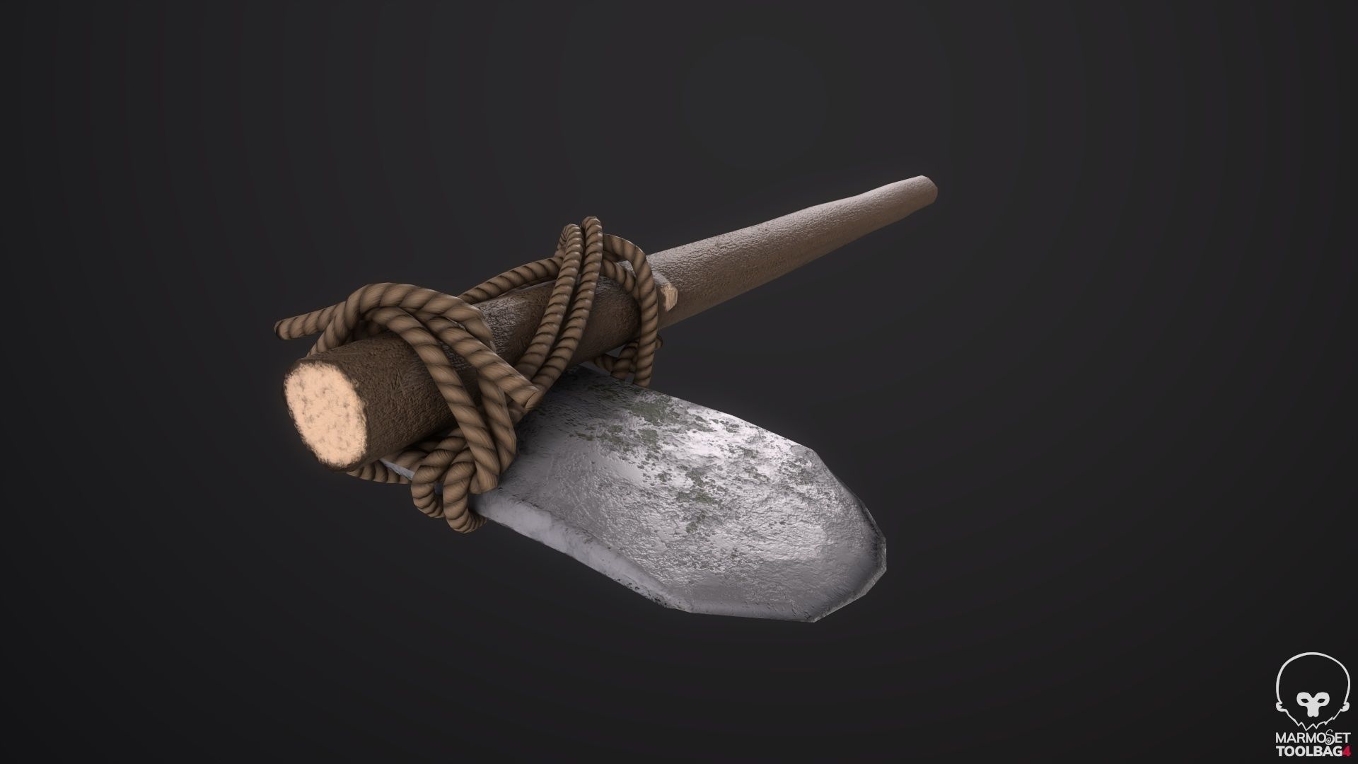 Rock Axe Low-poly 3D model_6