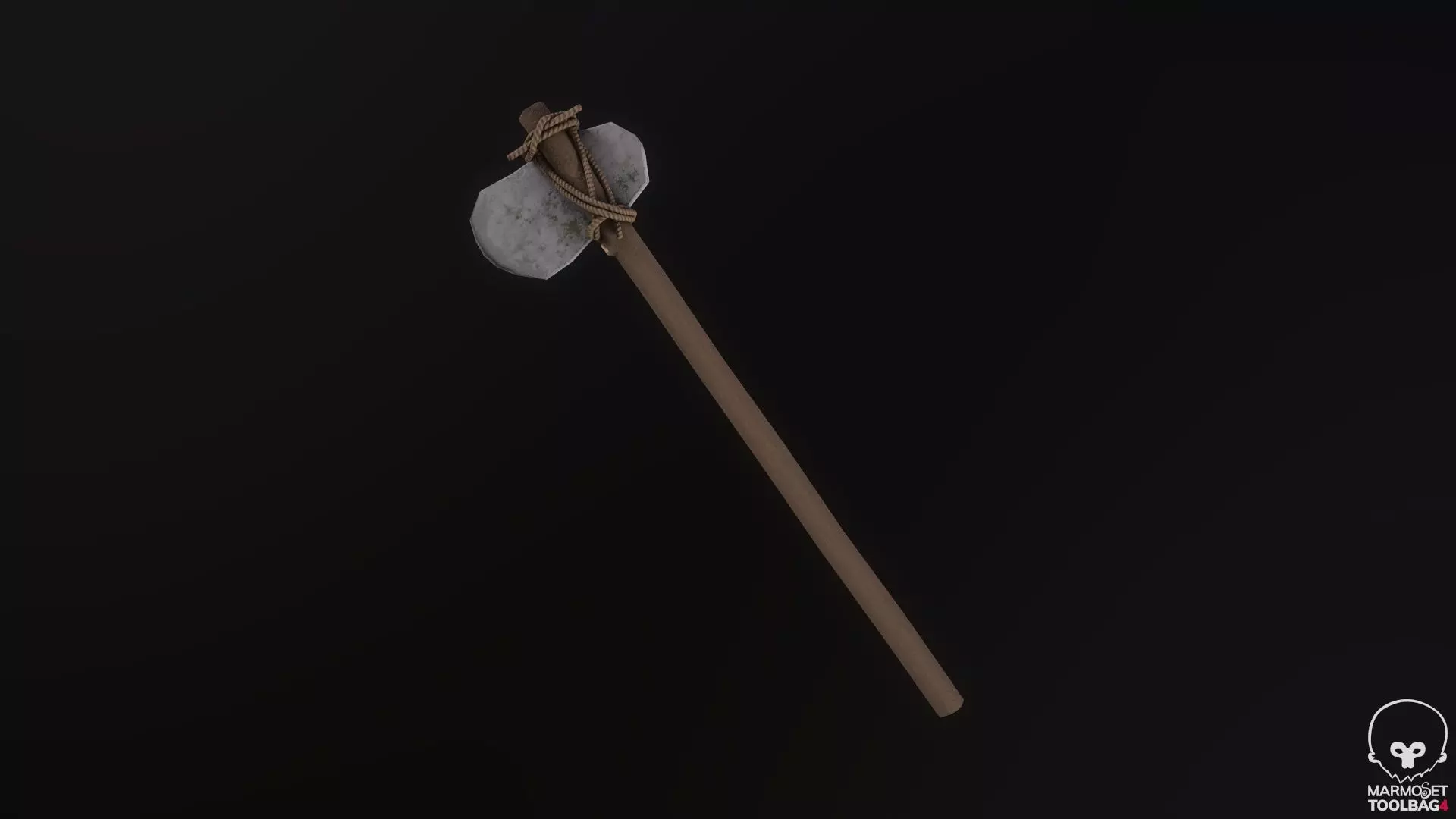 Rock Axe Low-poly 3D model_0