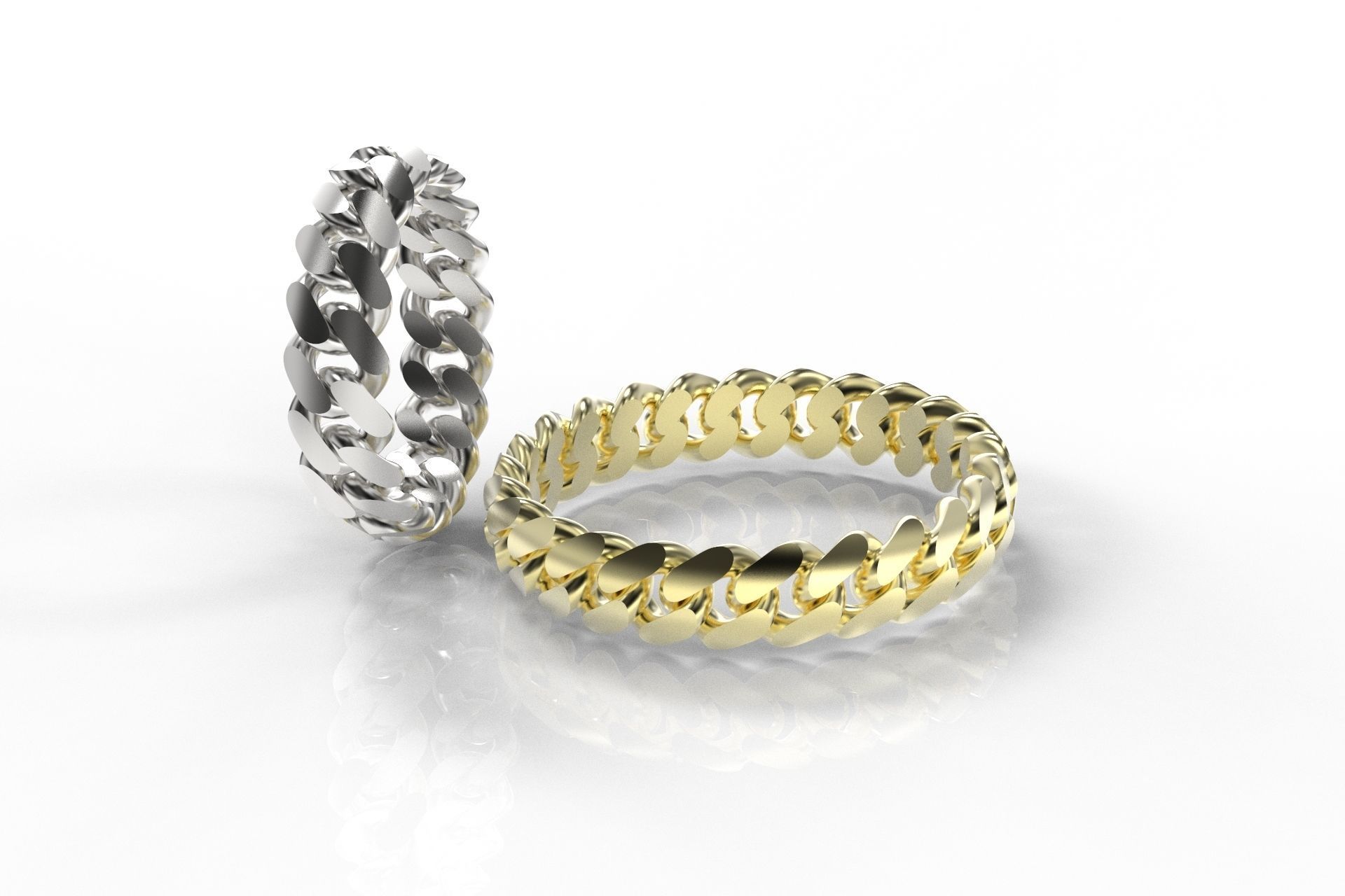 Cuban Rings  5mm wide version 3D print model_7