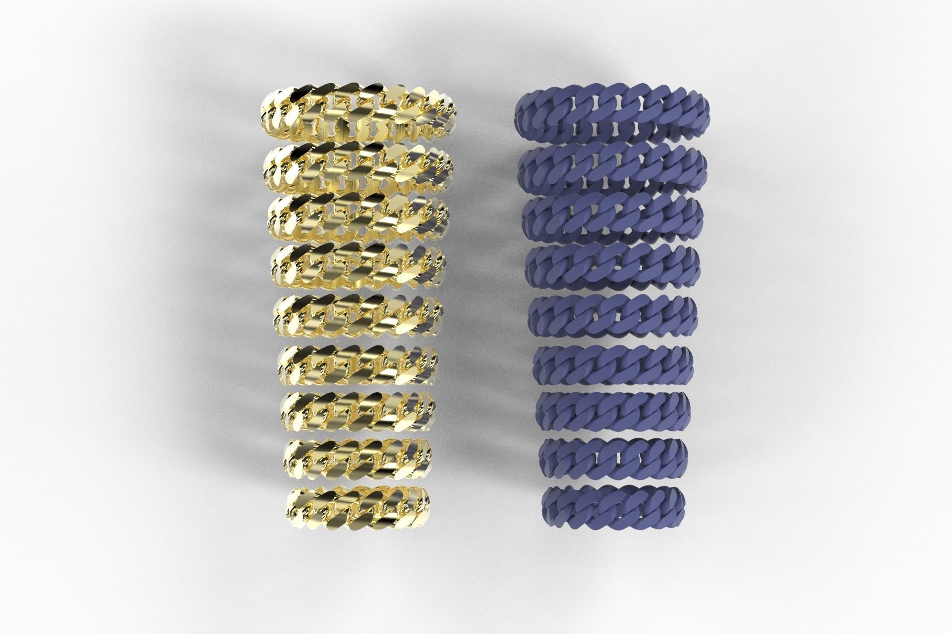 Cuban Rings  5mm wide version 3D print model_5