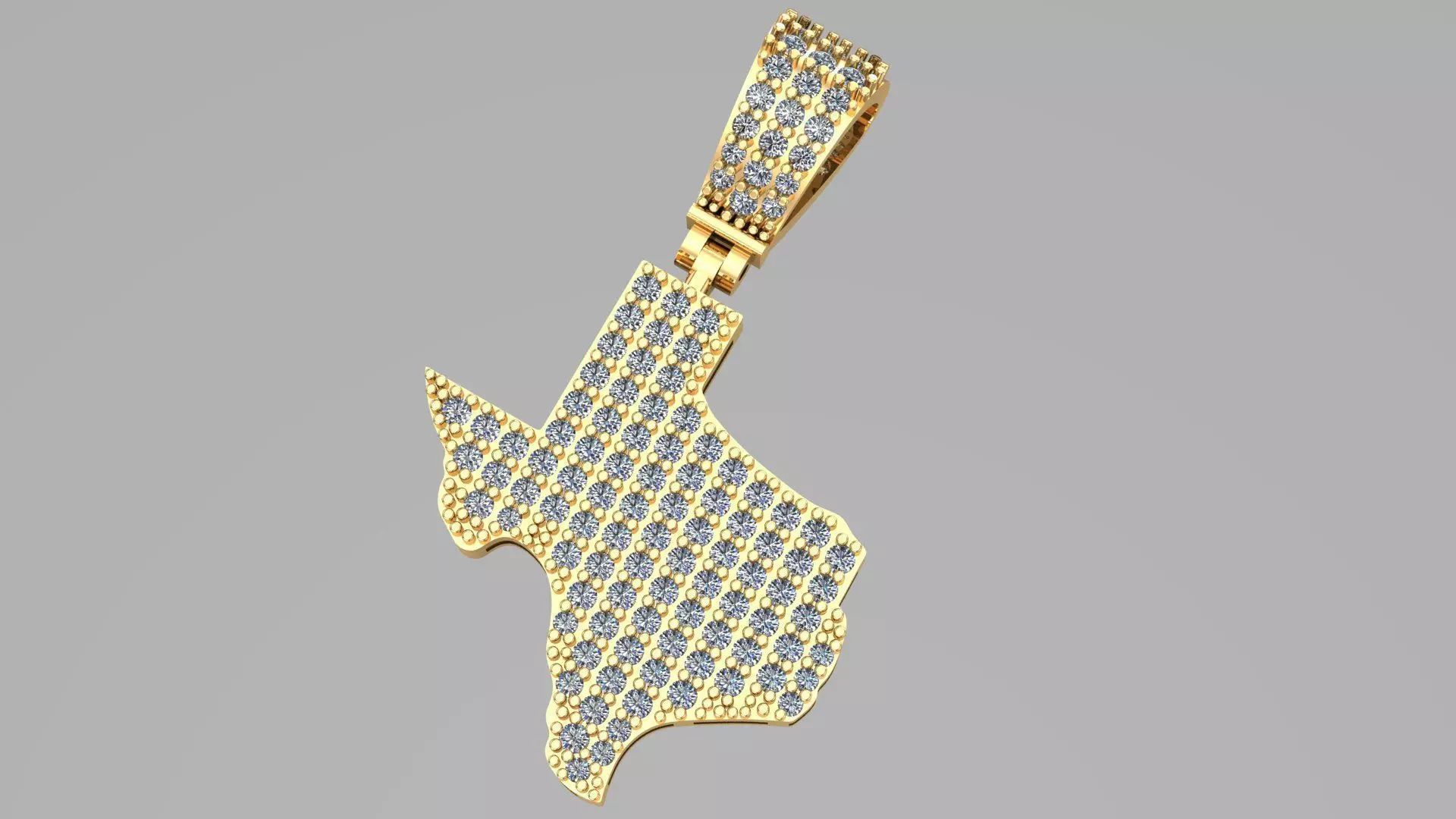 texas map Pendant  3d model  3D print model_0