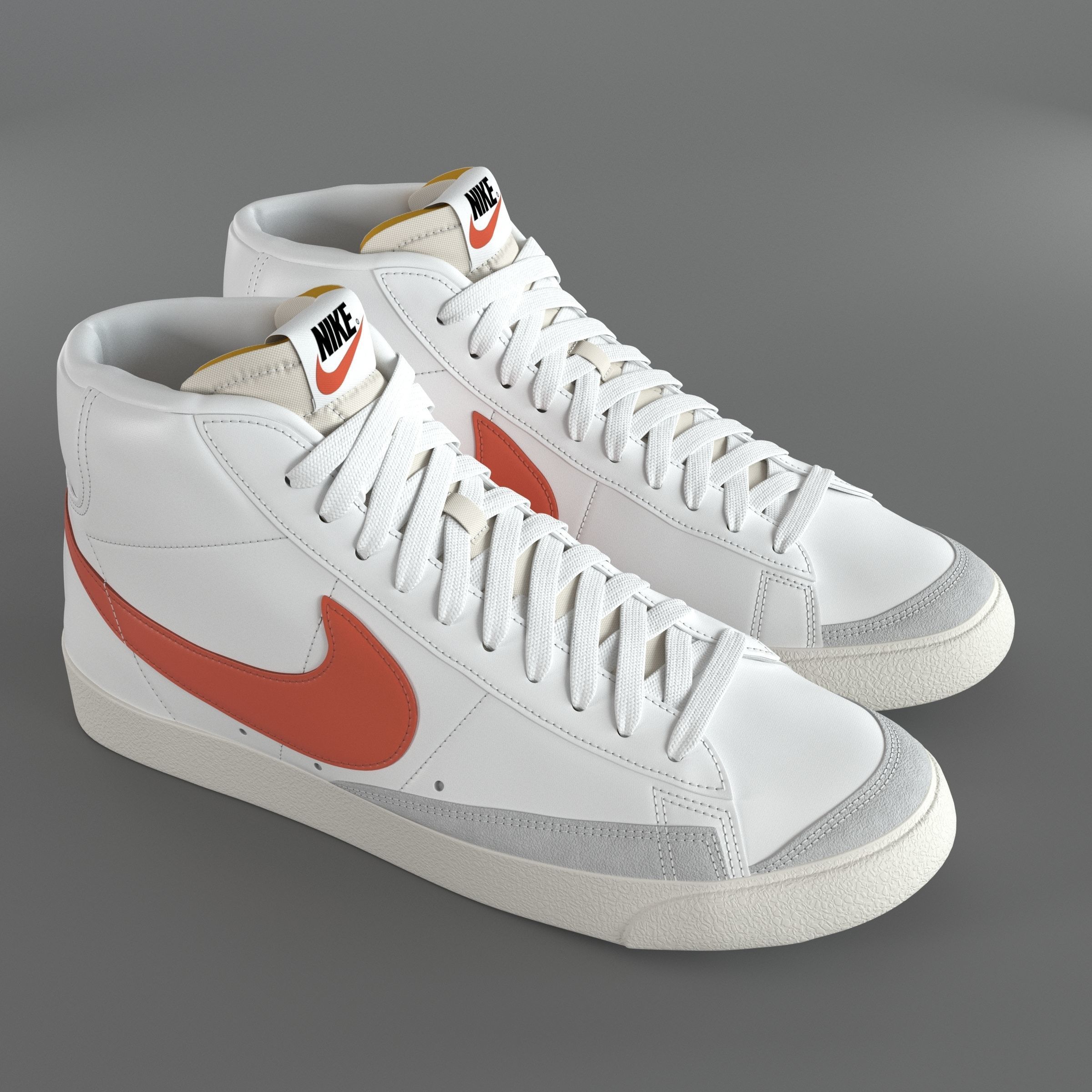 Nike Blazer Mid 77 Vintage PBR Low-poly 3D model_5