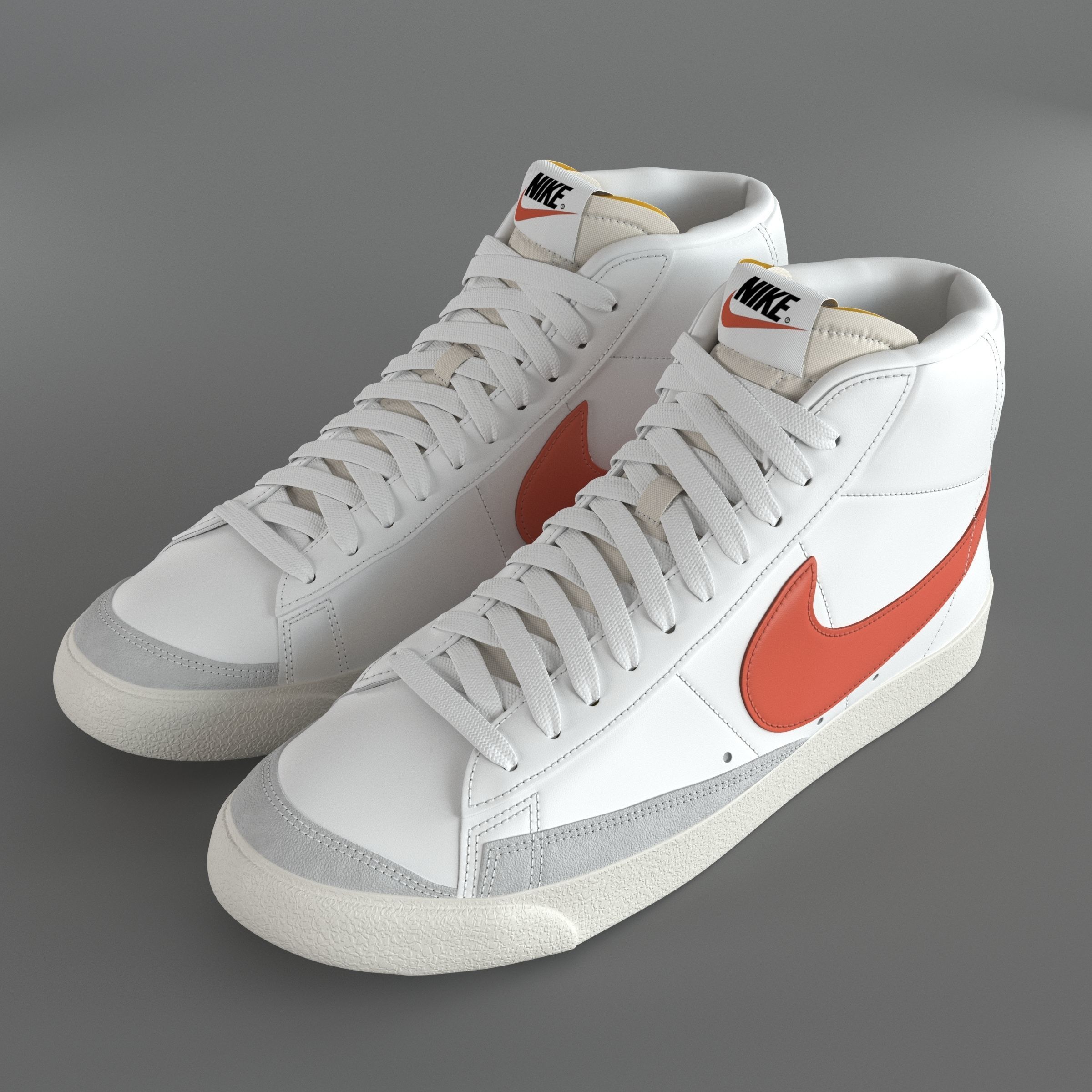 Nike Blazer Mid 77 Vintage PBR Low-poly 3D model_4