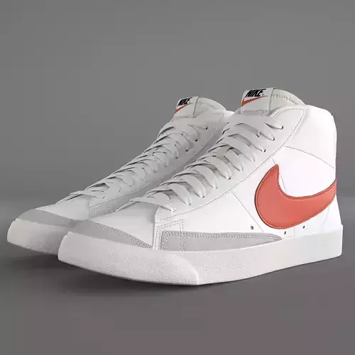 Nike Blazer Mid 77 Vintage PBR Low-poly 3D model