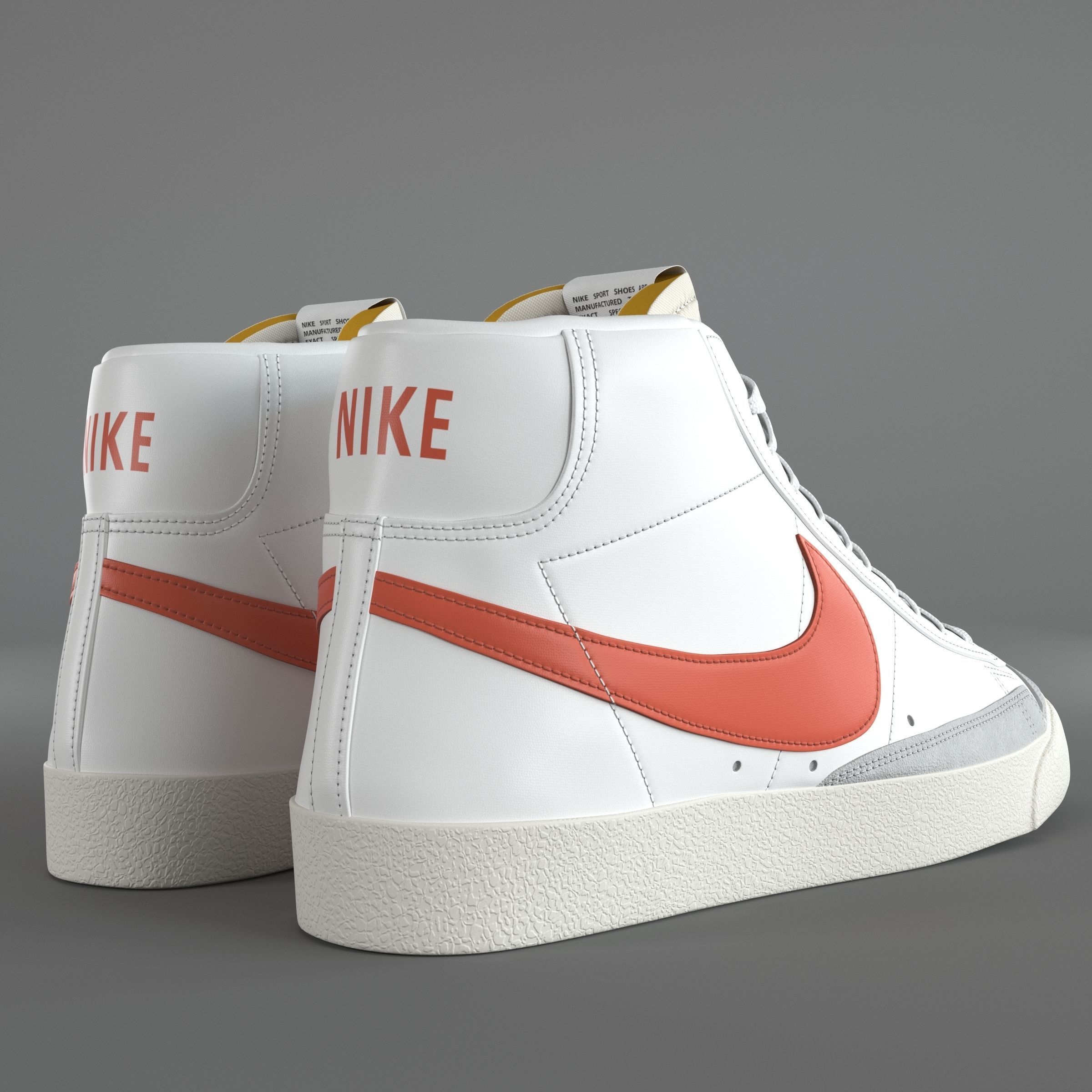 Nike Blazer Mid 77 Vintage PBR Low-poly 3D model_3