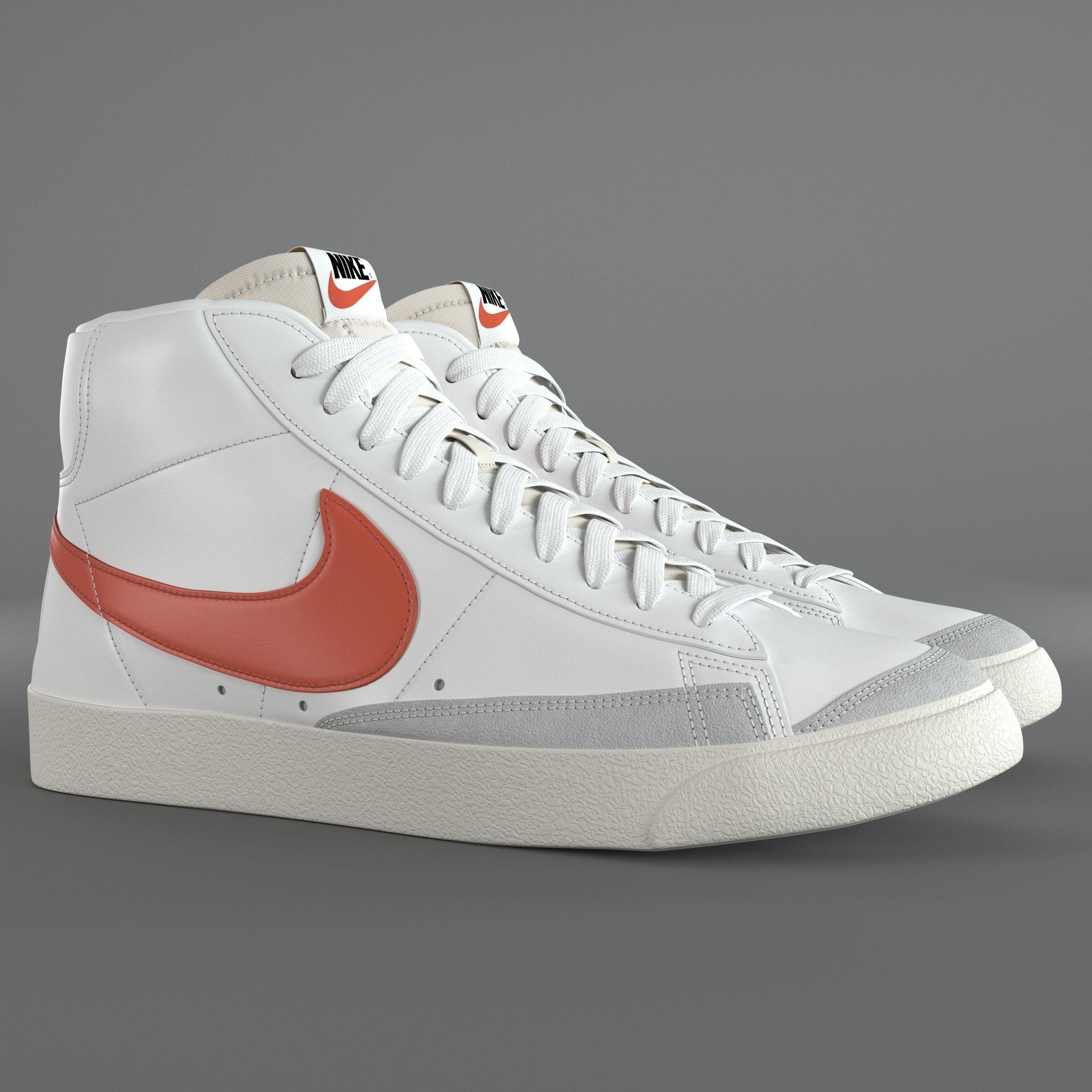 Nike Blazer Mid 77 Vintage PBR Low-poly 3D model_1