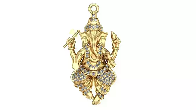 Lord Ganesh Pendant 3d model  3D print model