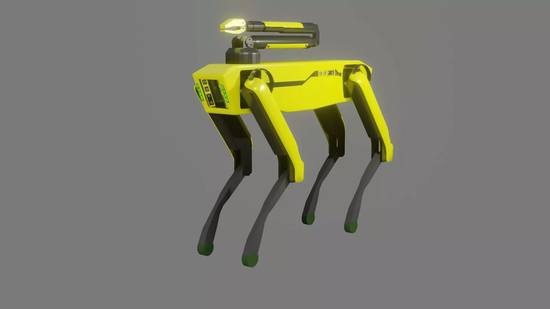 Boston Dynamics Dog with Arm - Low Poly PBR- Game Ready Low-poly 3D model_0