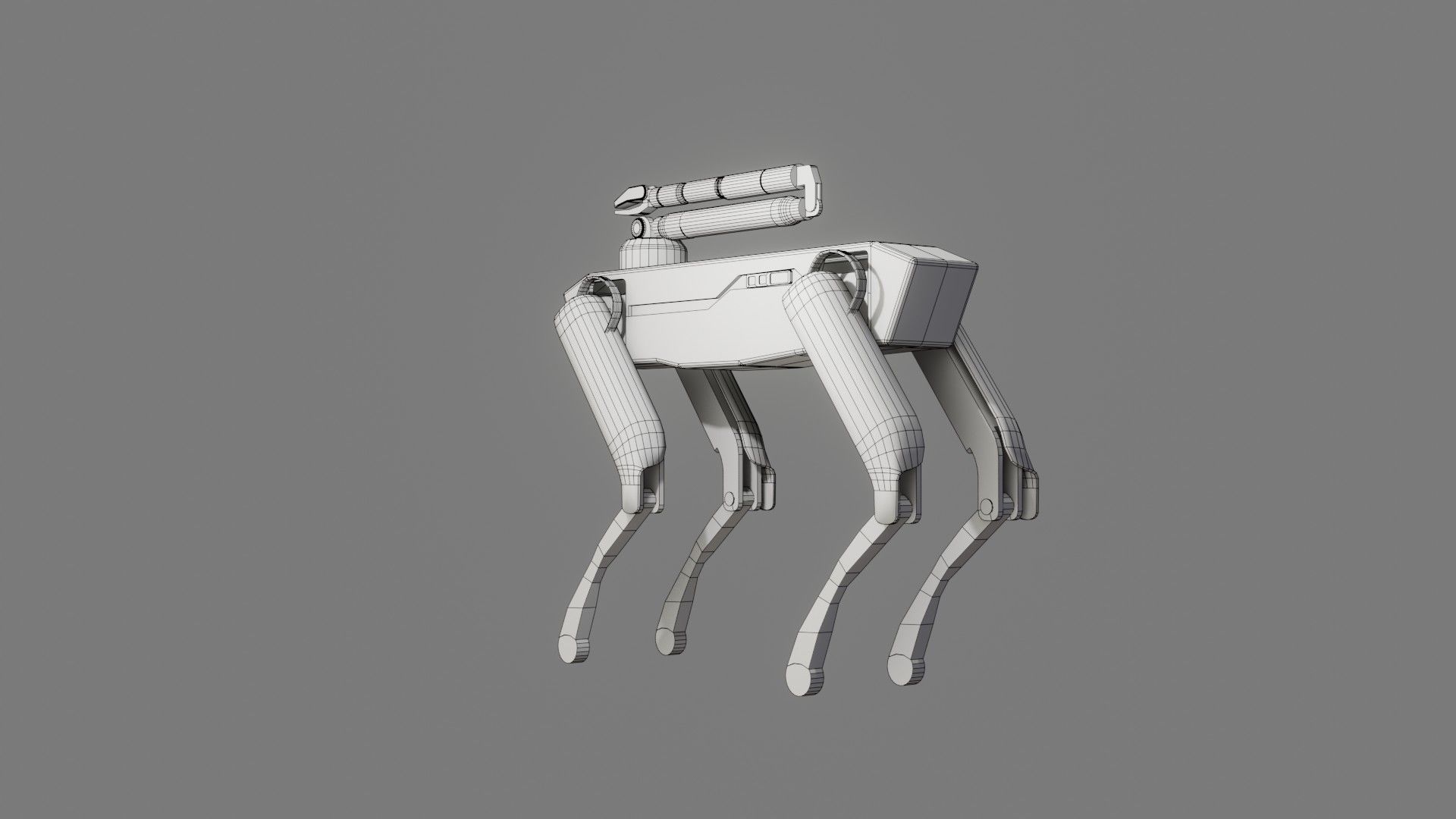 Boston Dynamics Dog with Arm - Low Poly PBR- Game Ready Low-poly 3D model_12