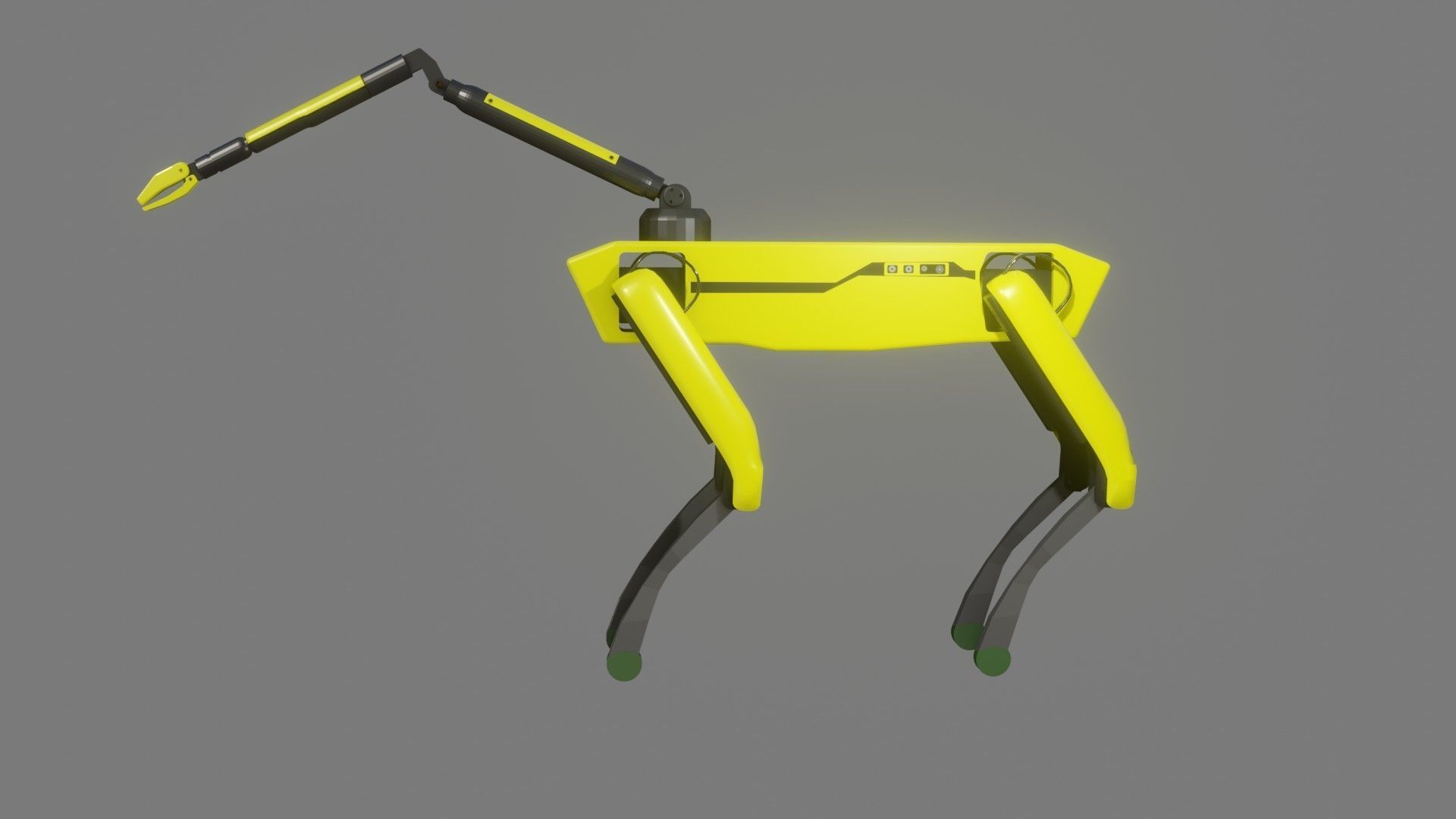 Boston Dynamics Dog with Arm - Low Poly PBR- Game Ready Low-poly 3D model_7