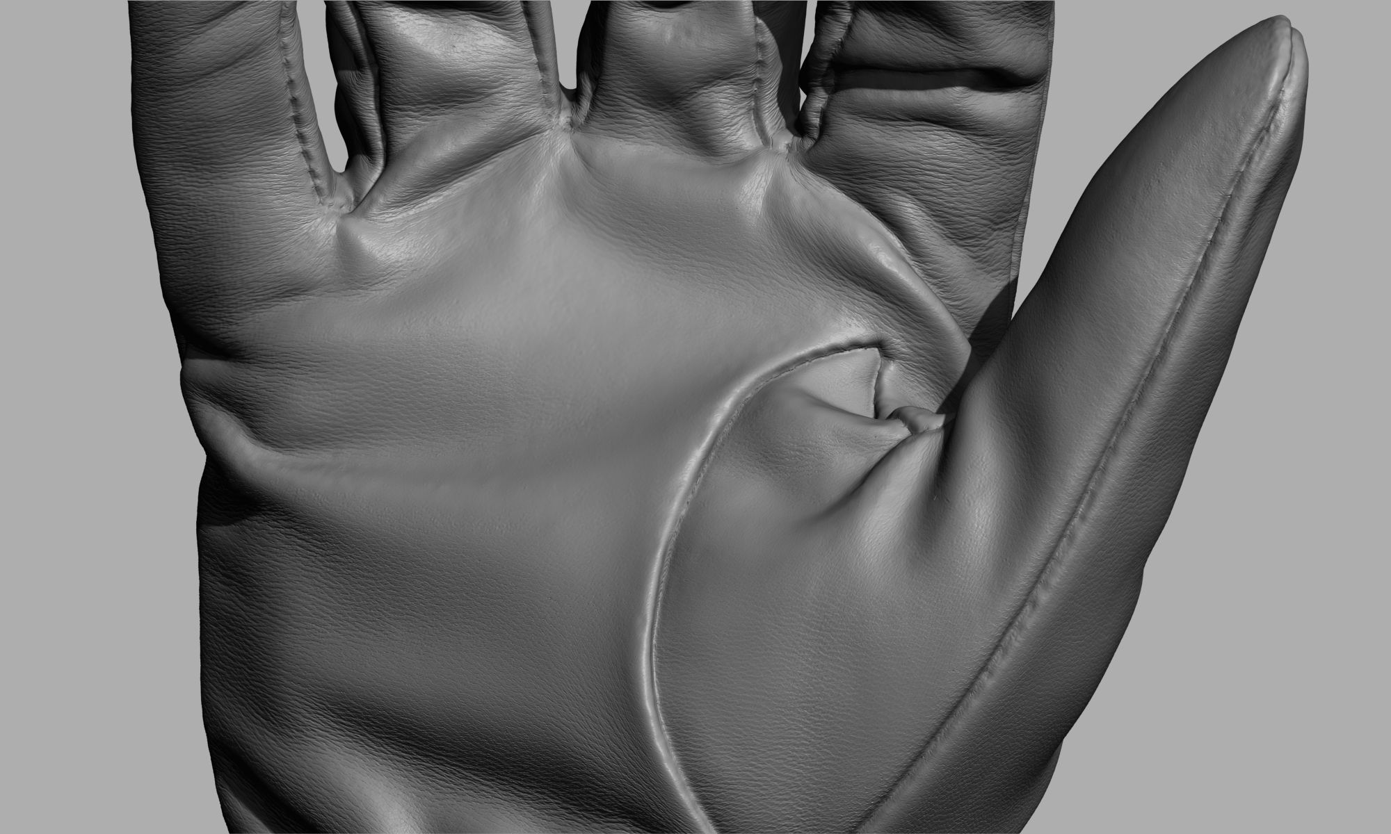 Leather Gloves 003 Low-poly 3D model_4