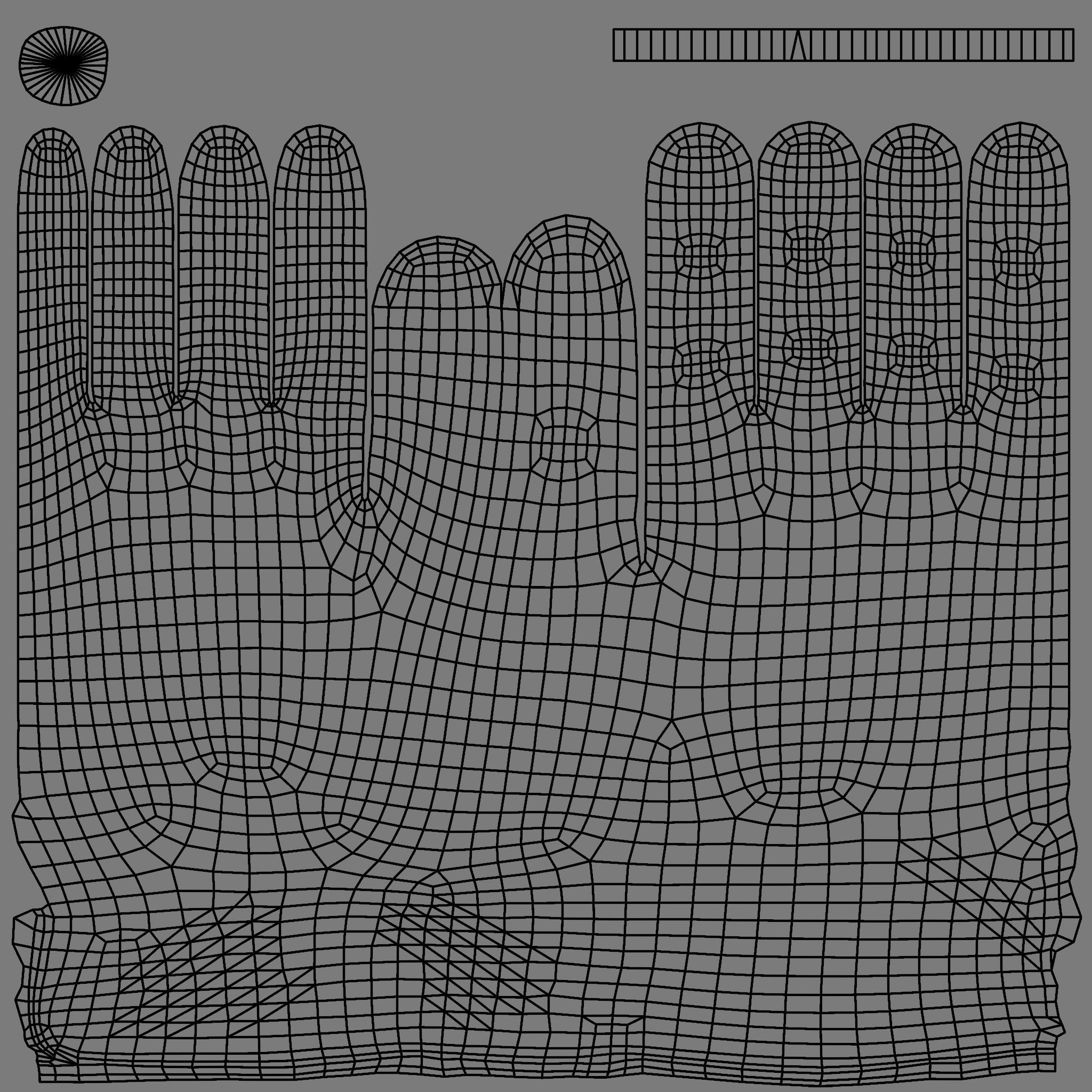 Leather Gloves 003 Low-poly 3D model_14