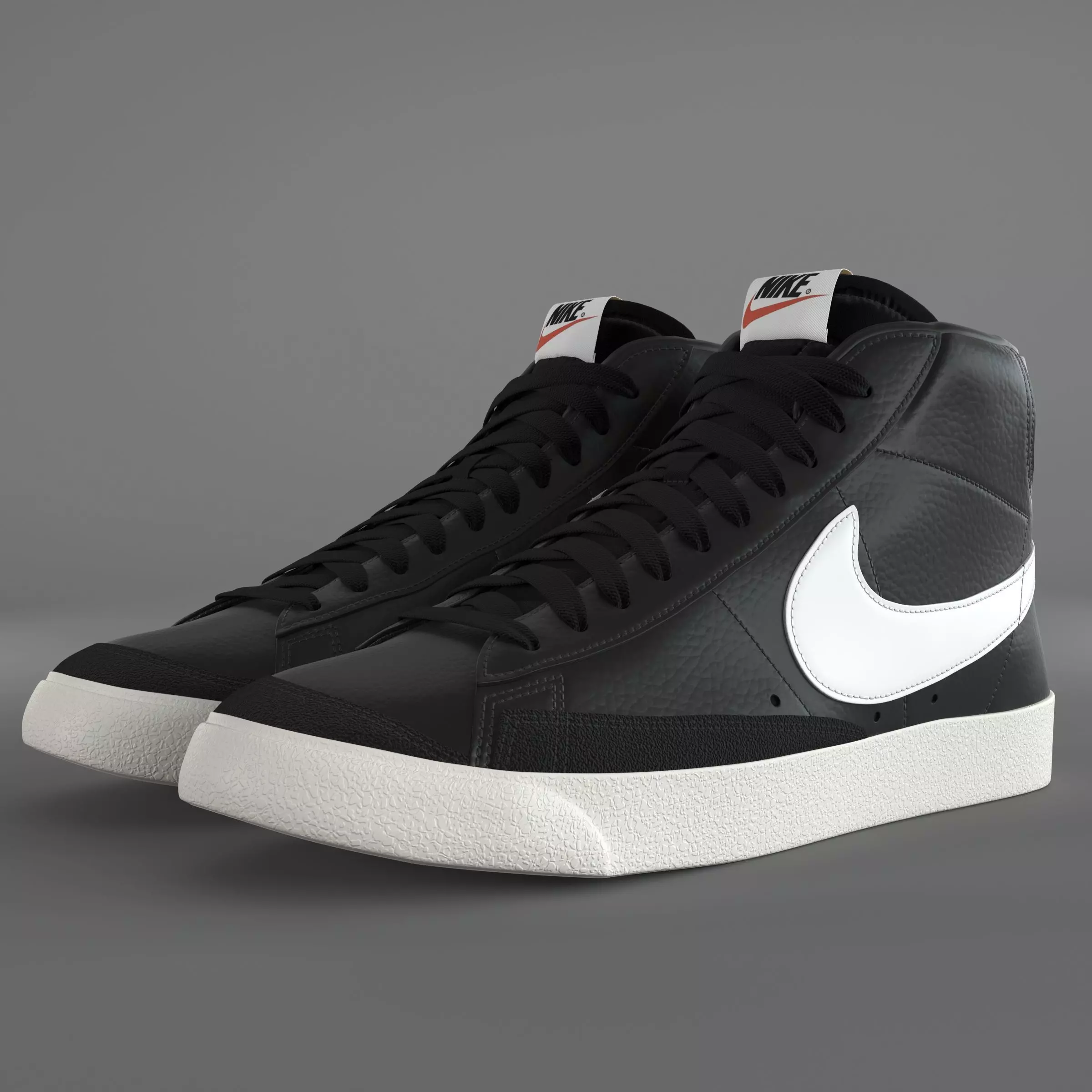 Nike Blazer Mid 77 Vintage PBR Low-poly 3D model_0