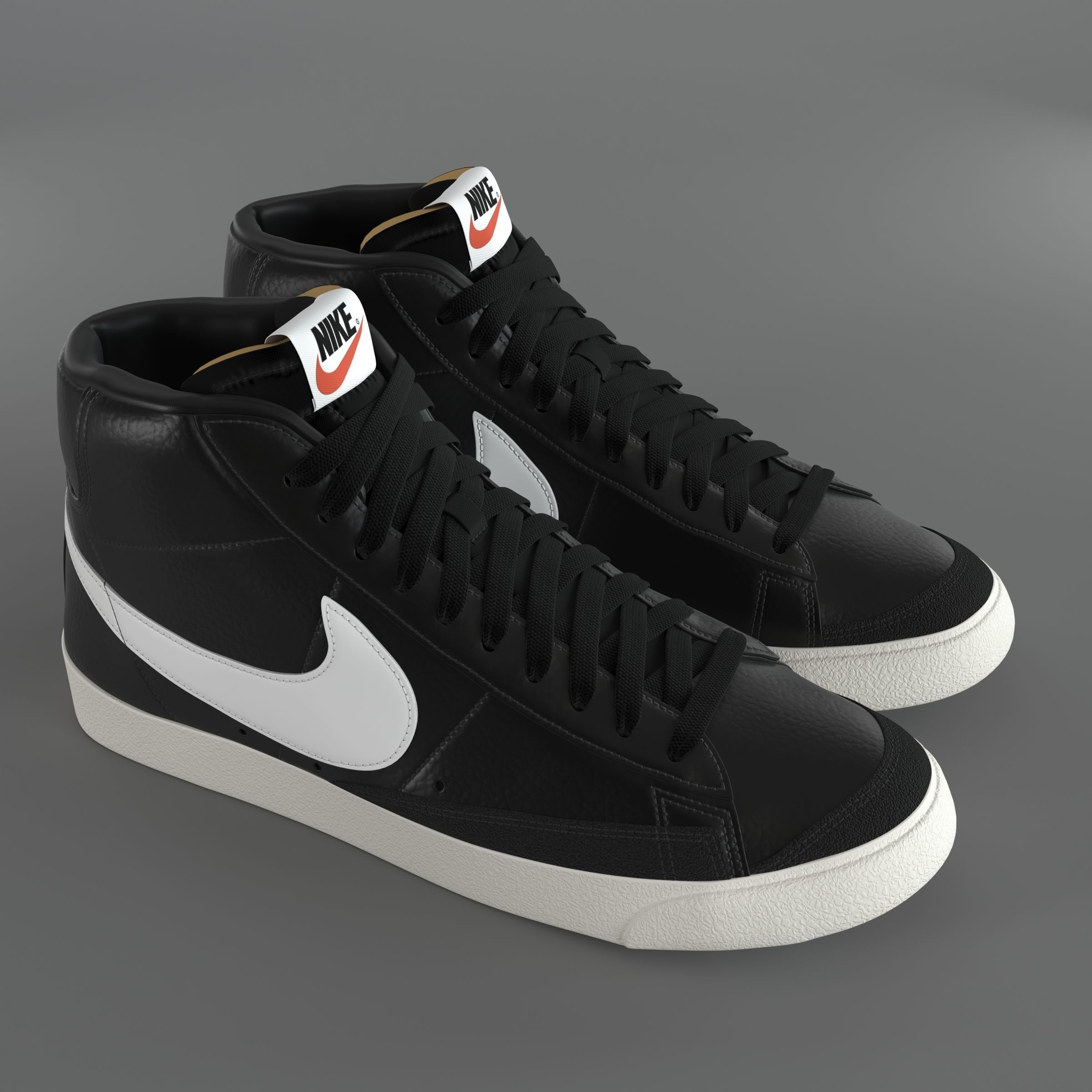 Nike Blazer Mid 77 Vintage PBR Low-poly 3D model_5