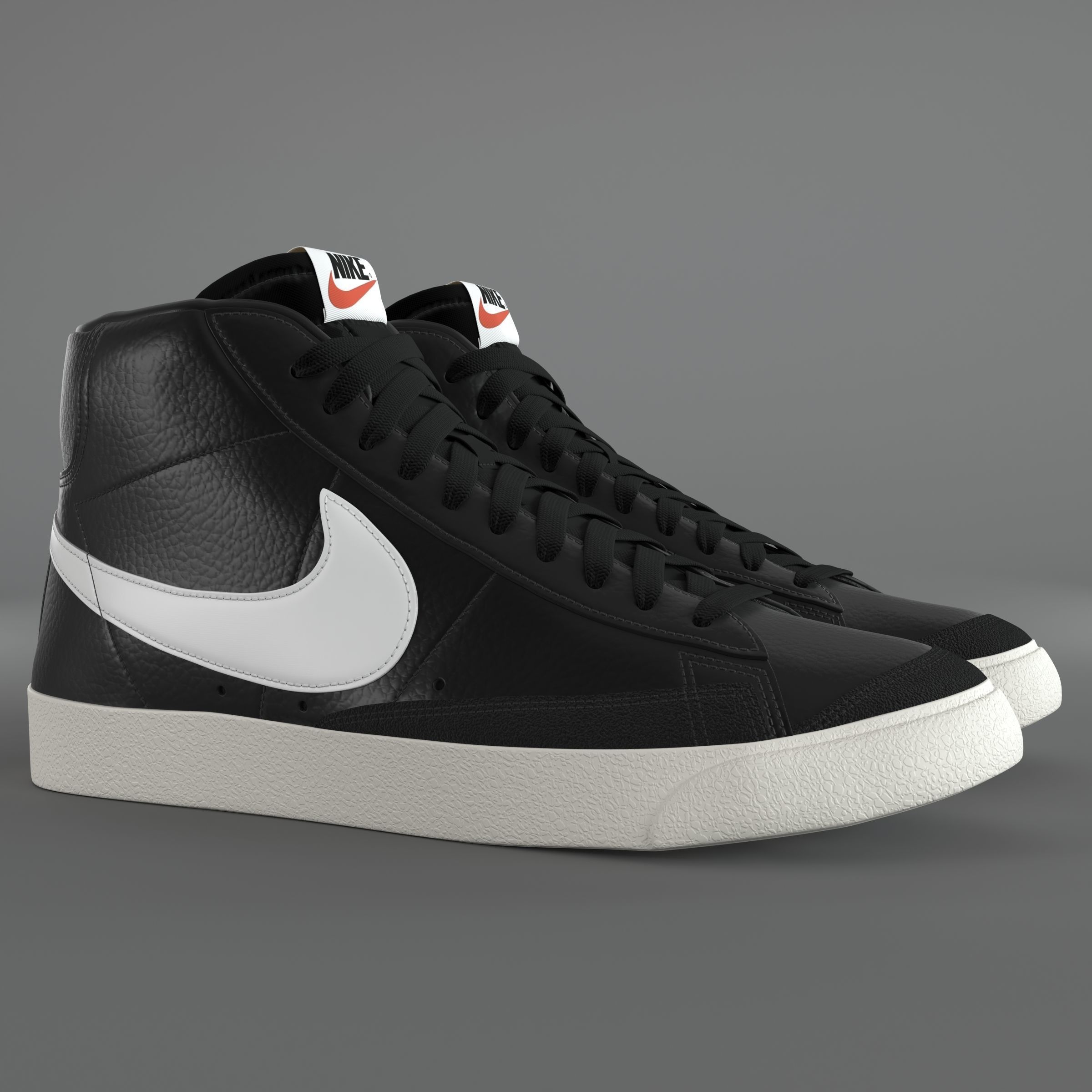 Nike Blazer Mid 77 Vintage PBR Low-poly 3D model_1