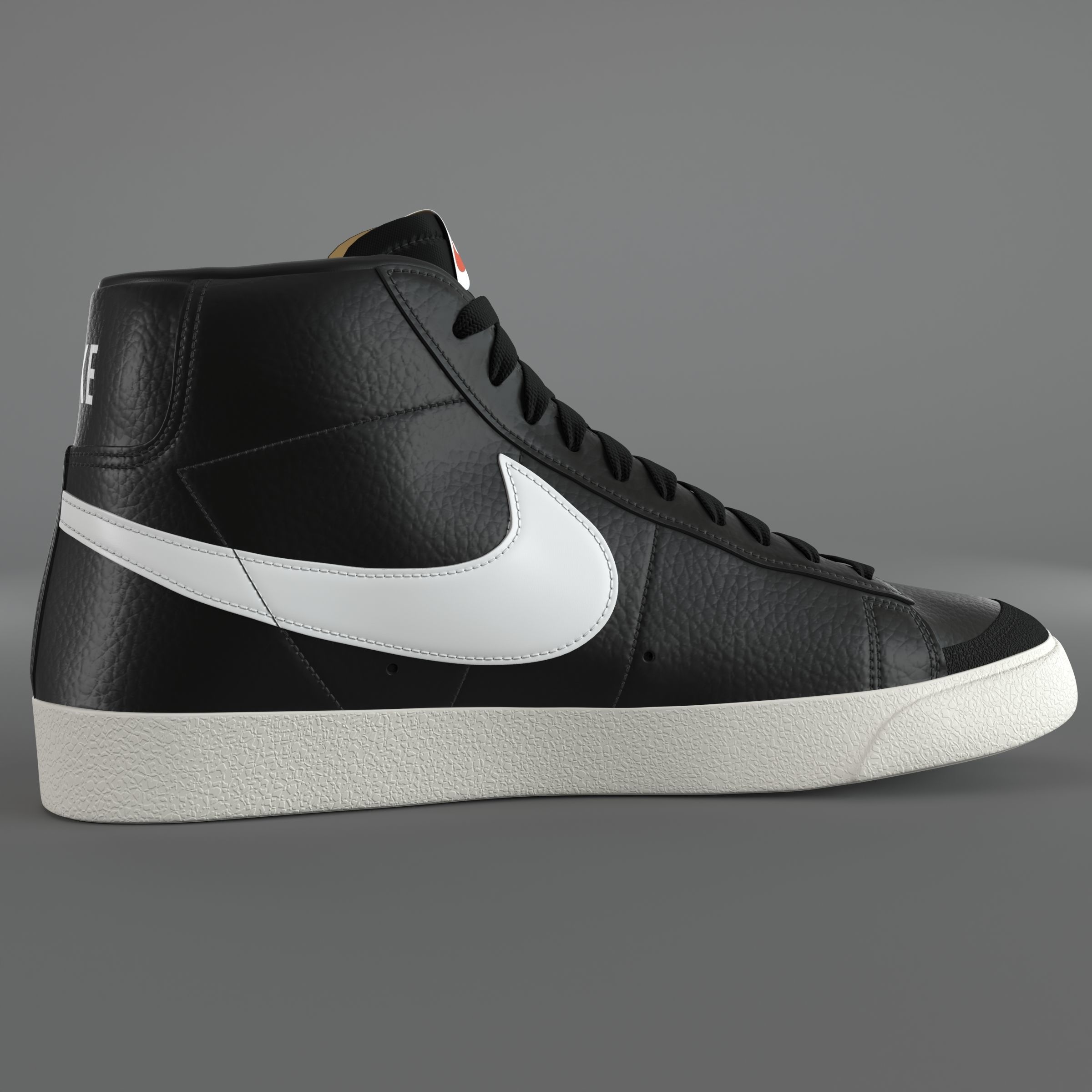 Nike Blazer Mid 77 Vintage PBR Low-poly 3D model_6