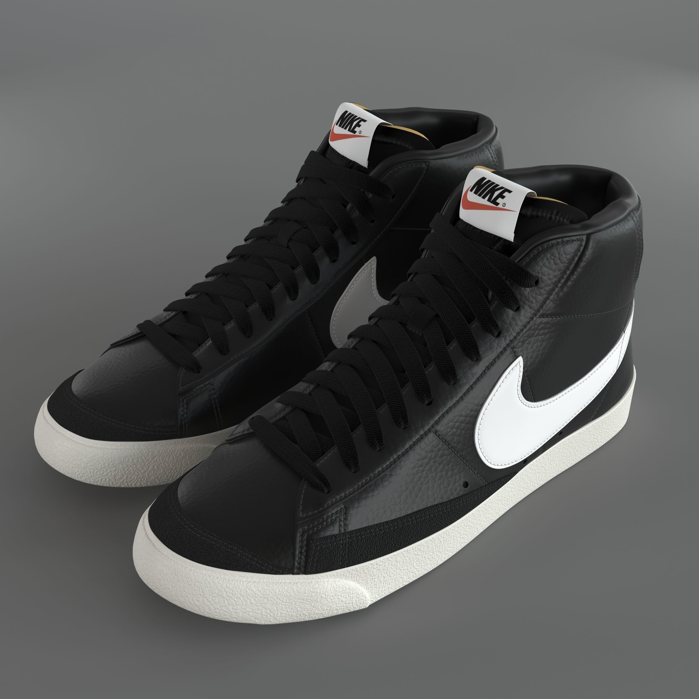 Nike Blazer Mid 77 Vintage PBR Low-poly 3D model_4