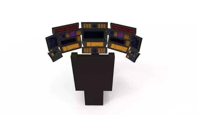 Submarine Navigation command system 3D model