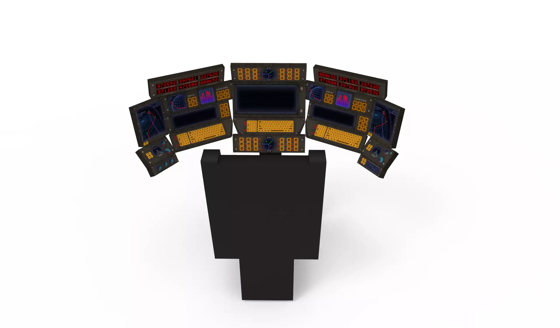 Submarine Navigation command system 3D model_0