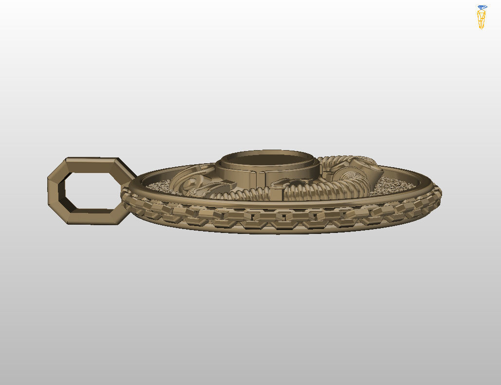 Diver pendant 3D print model_10