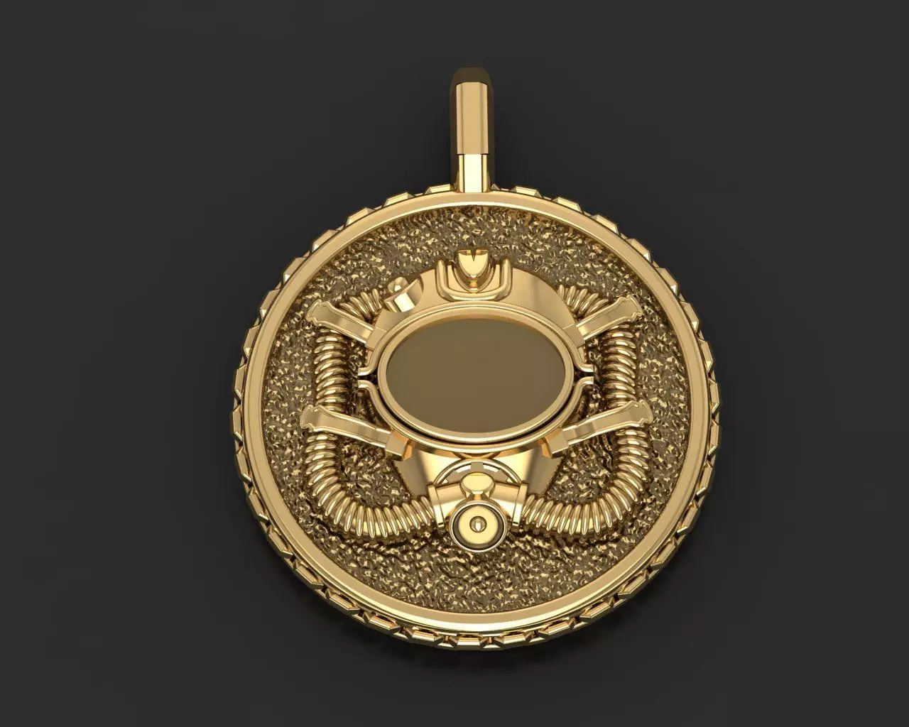 Diver pendant 3D print model_0