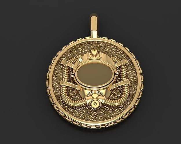 Diver pendant 3D print model