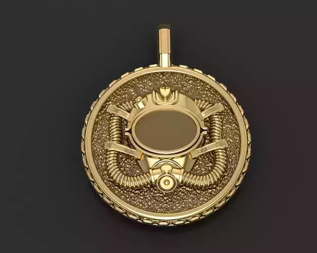 Diver pendant 3D print model