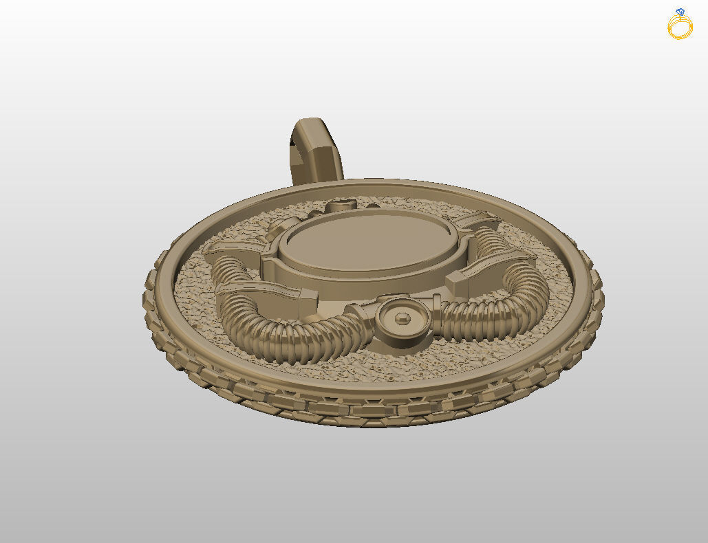 Diver pendant 3D print model_12