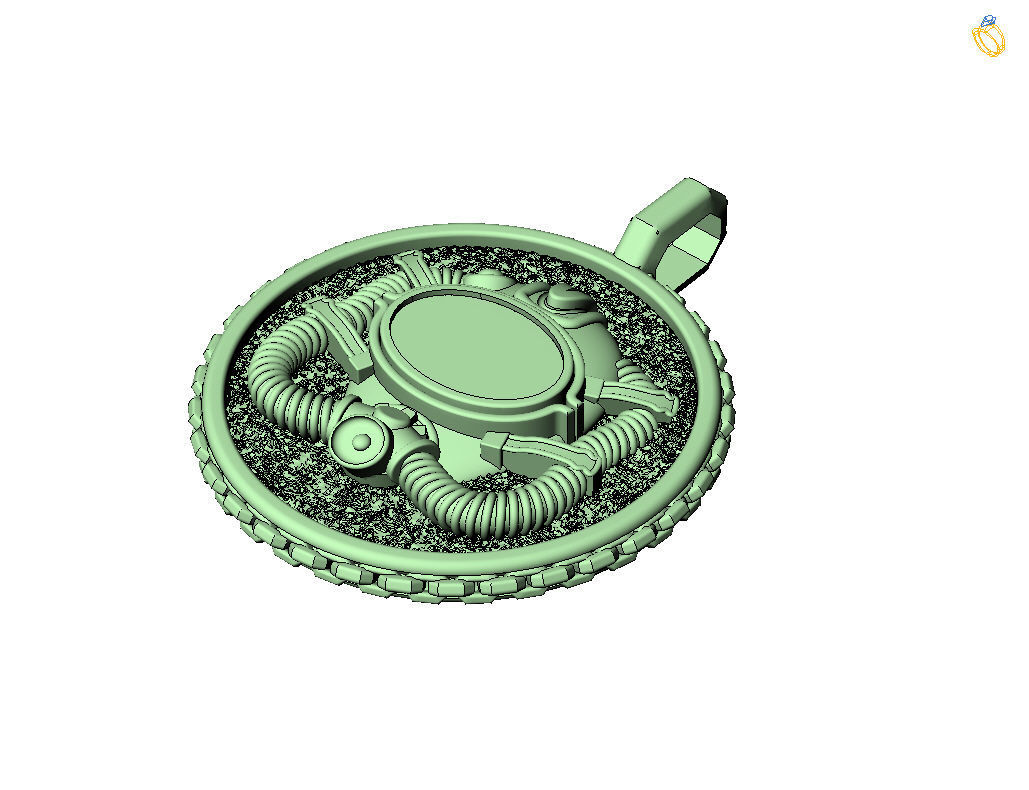Diver pendant 3D print model_37
