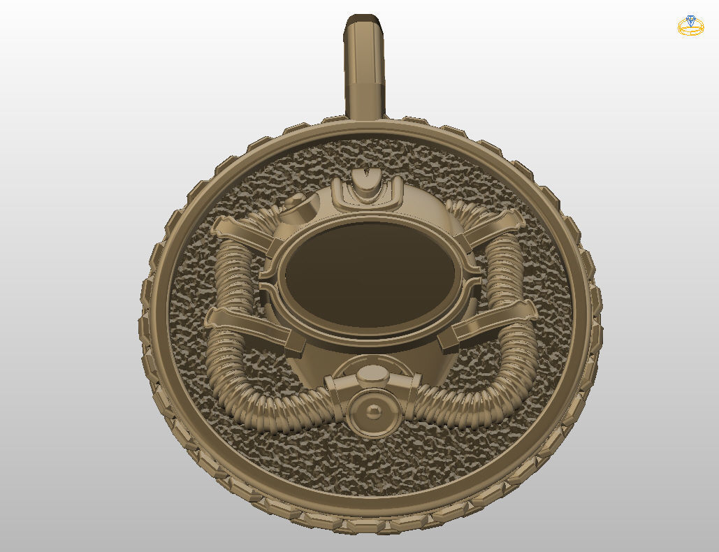 Diver pendant 3D print model_17