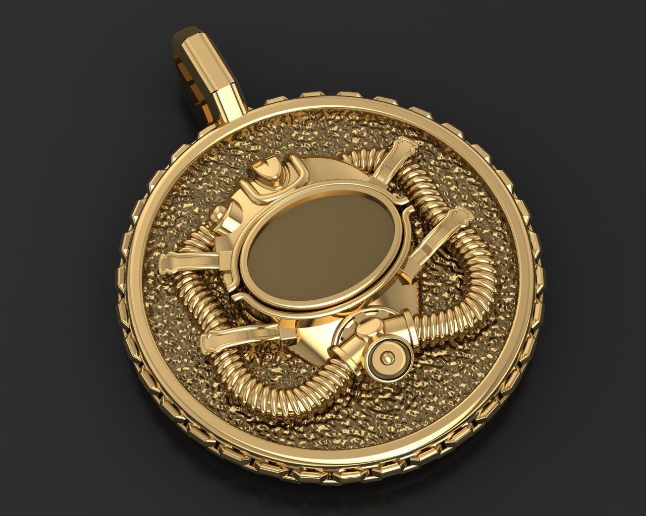 Diver pendant 3D print model_2
