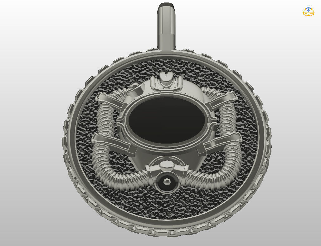 Diver pendant 3D print model_23